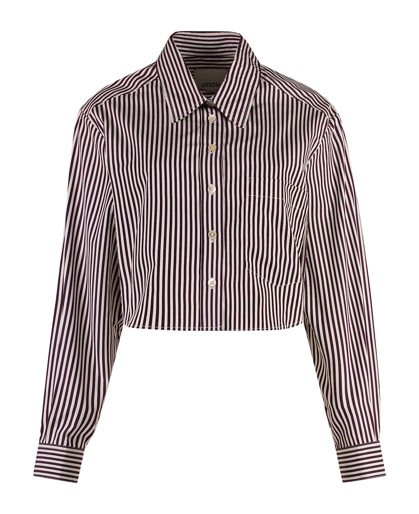 Isabel Marant Fleora Striped Poplin Shirt - Ivory