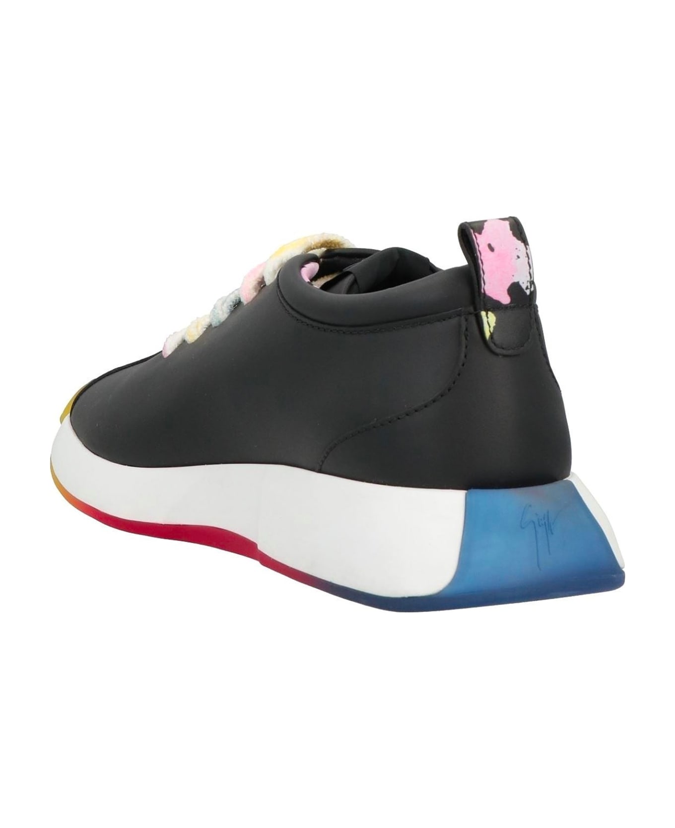 Giuseppe Zanotti Leather Sneakers - Black