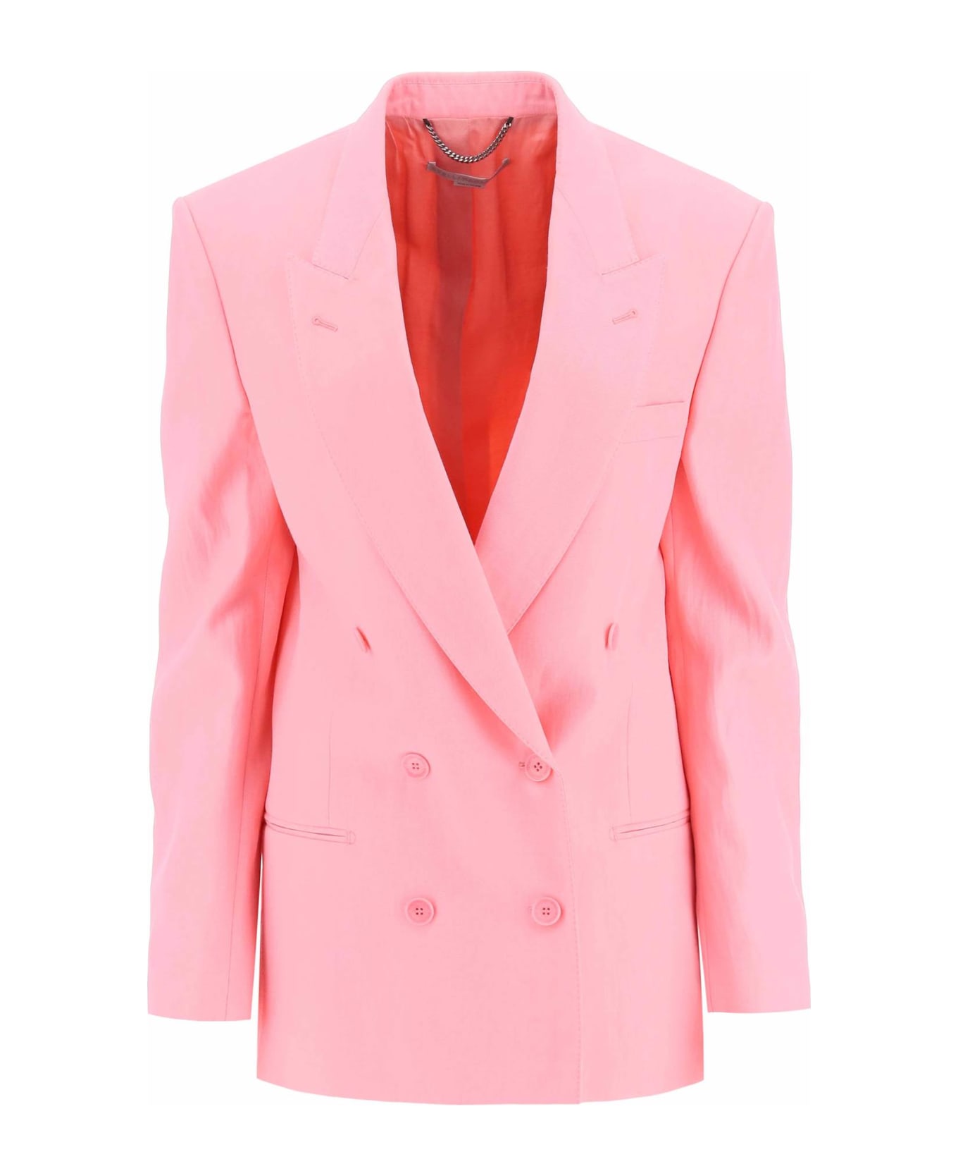 Stella McCartney Oversized Double-breasted Blazer - HIBISCUS (Pink)