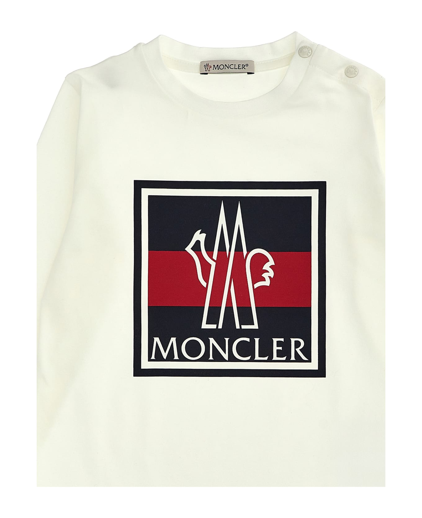 Moncler Logo Print T-shirt - White