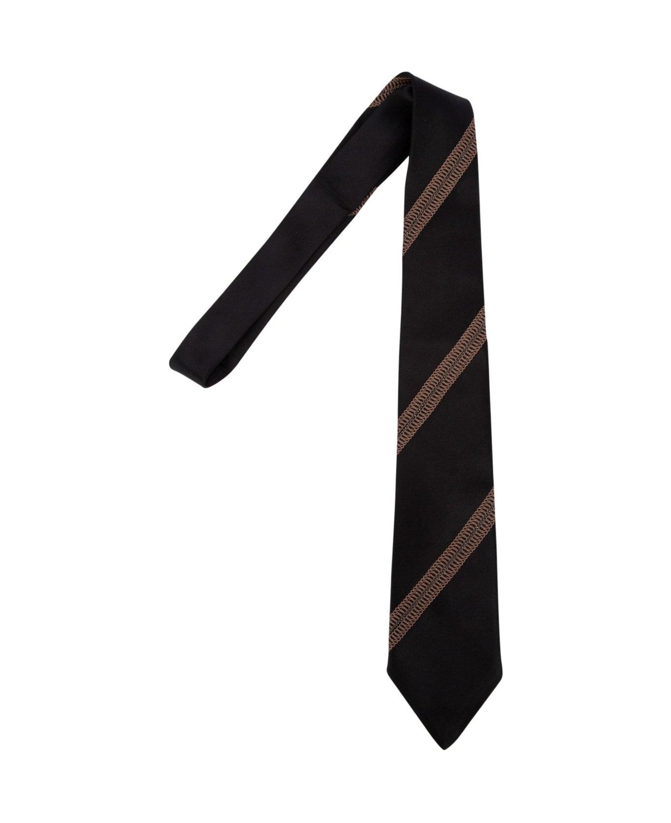 Brunello Cucinelli Stripe-embroidered Pointed Tip Tie