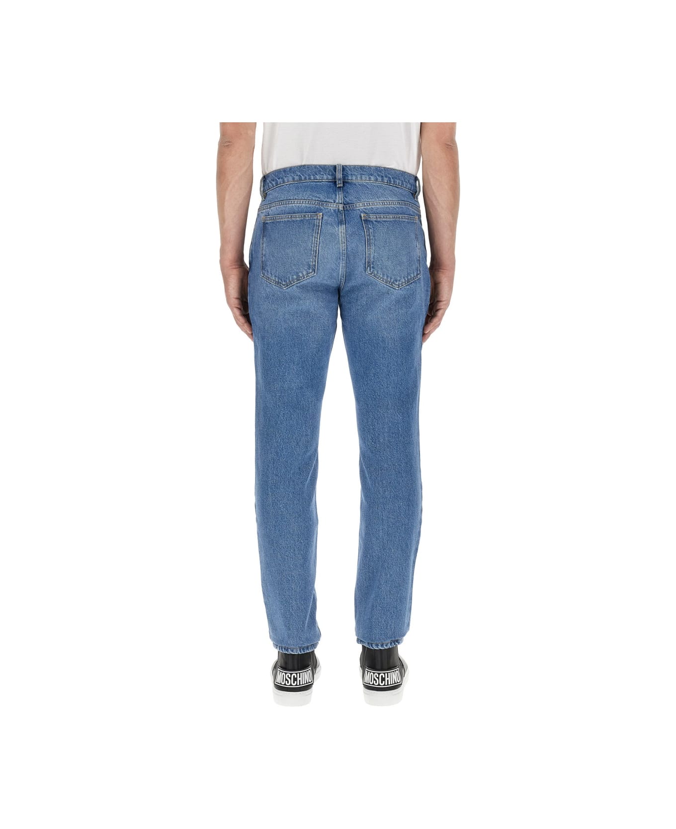 Moschino Teddy Patch Jeans - BLUE デニム