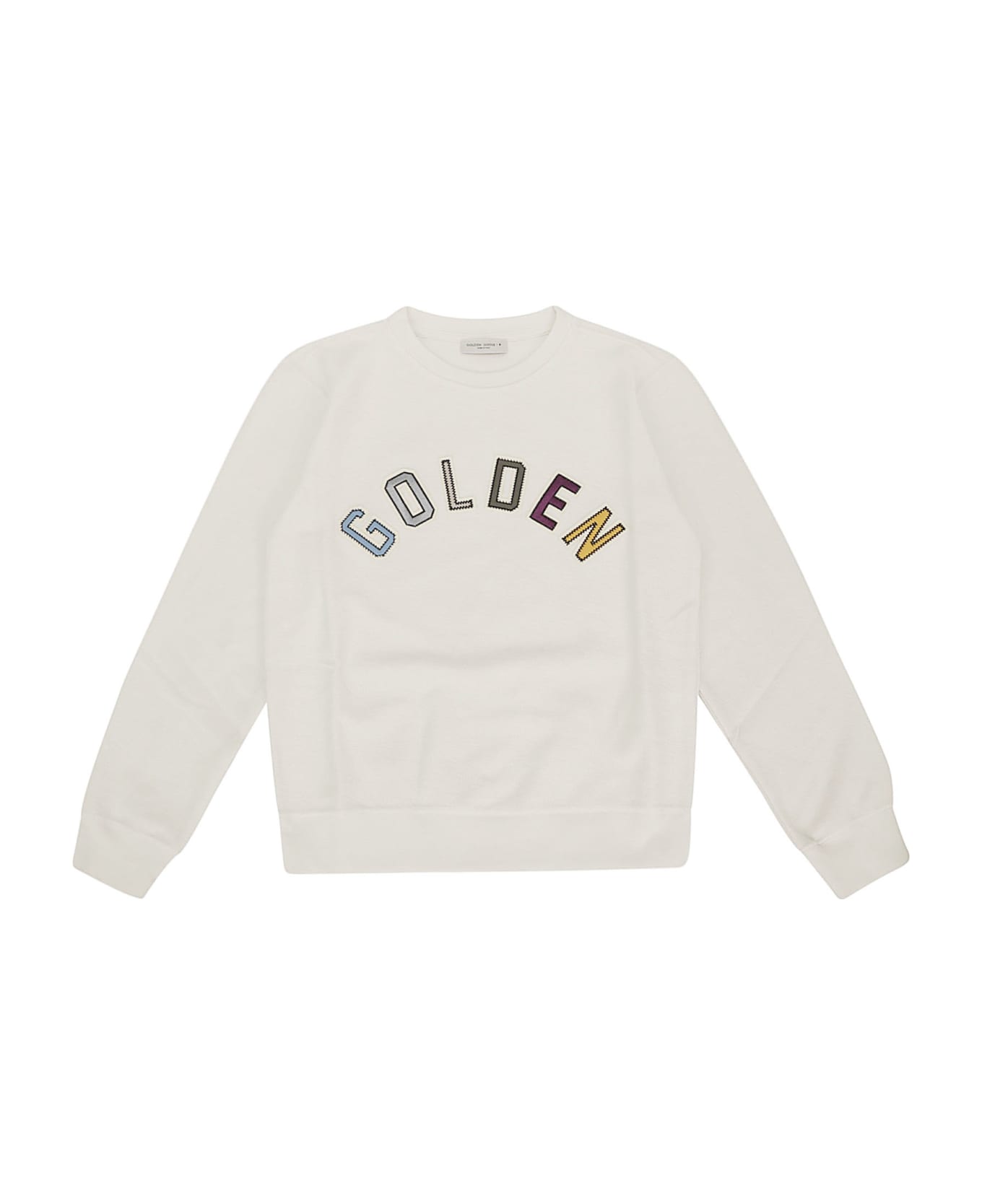 Golden Goose Journey/ Boy's Crewneck Regular Sweatshirt - ARTIC WOLF/ MULTICOLOR