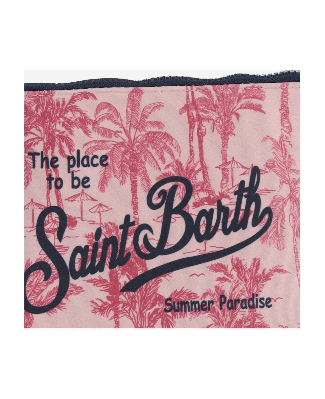 MC2 Saint Barth Scuba Clutch Bag With Graphic Print - Pink