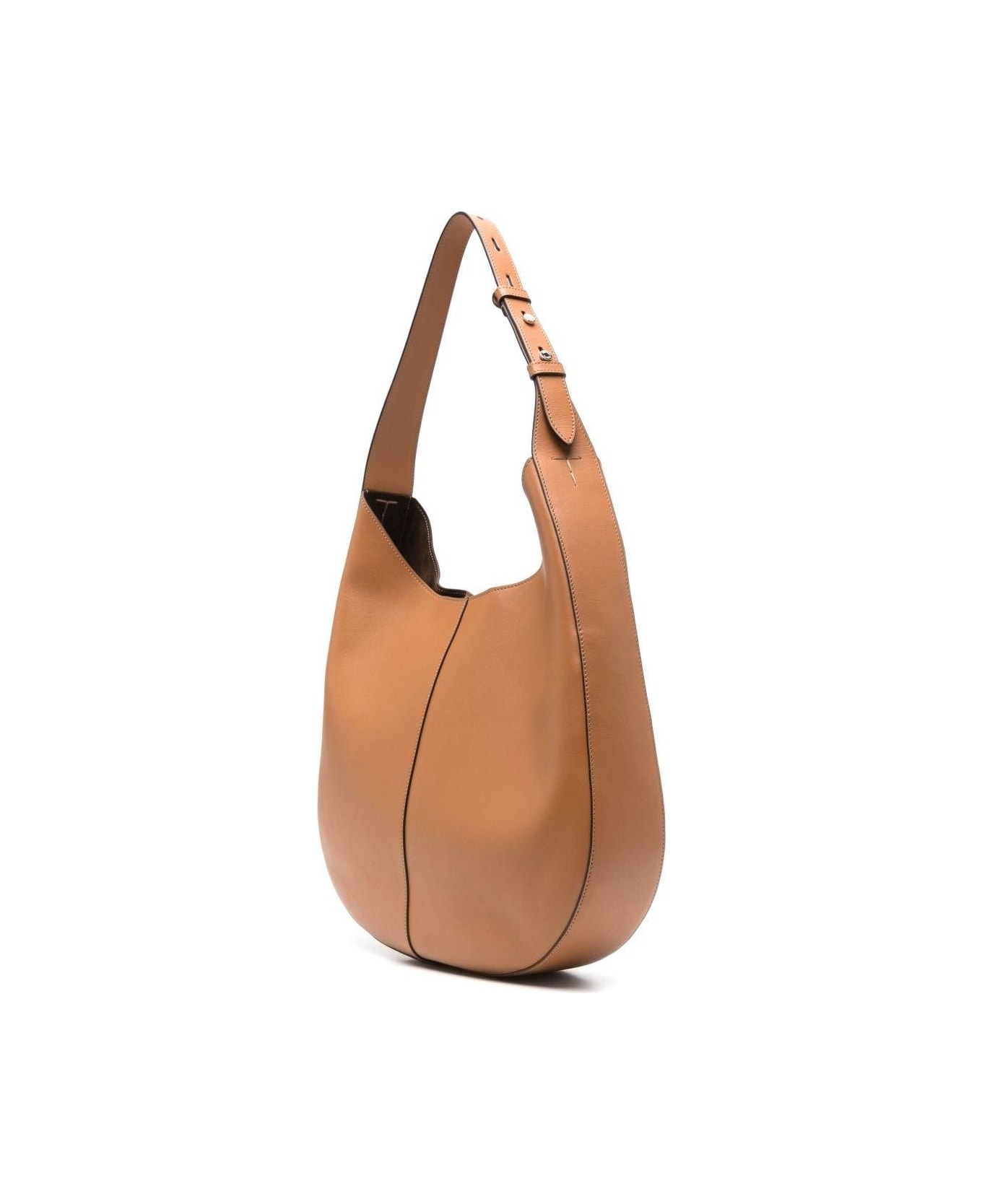 Tod
s Di Bag Hobo Logo Detailed Medium Shoulder Bag - Leather Brown