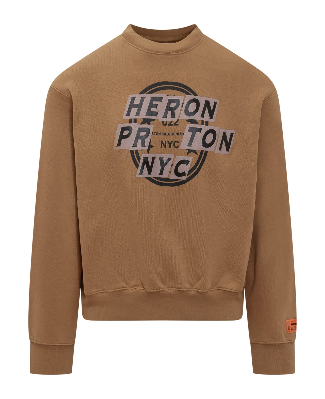 HERON PRESTON Sweatshirt With Logo - TOBACCO BR