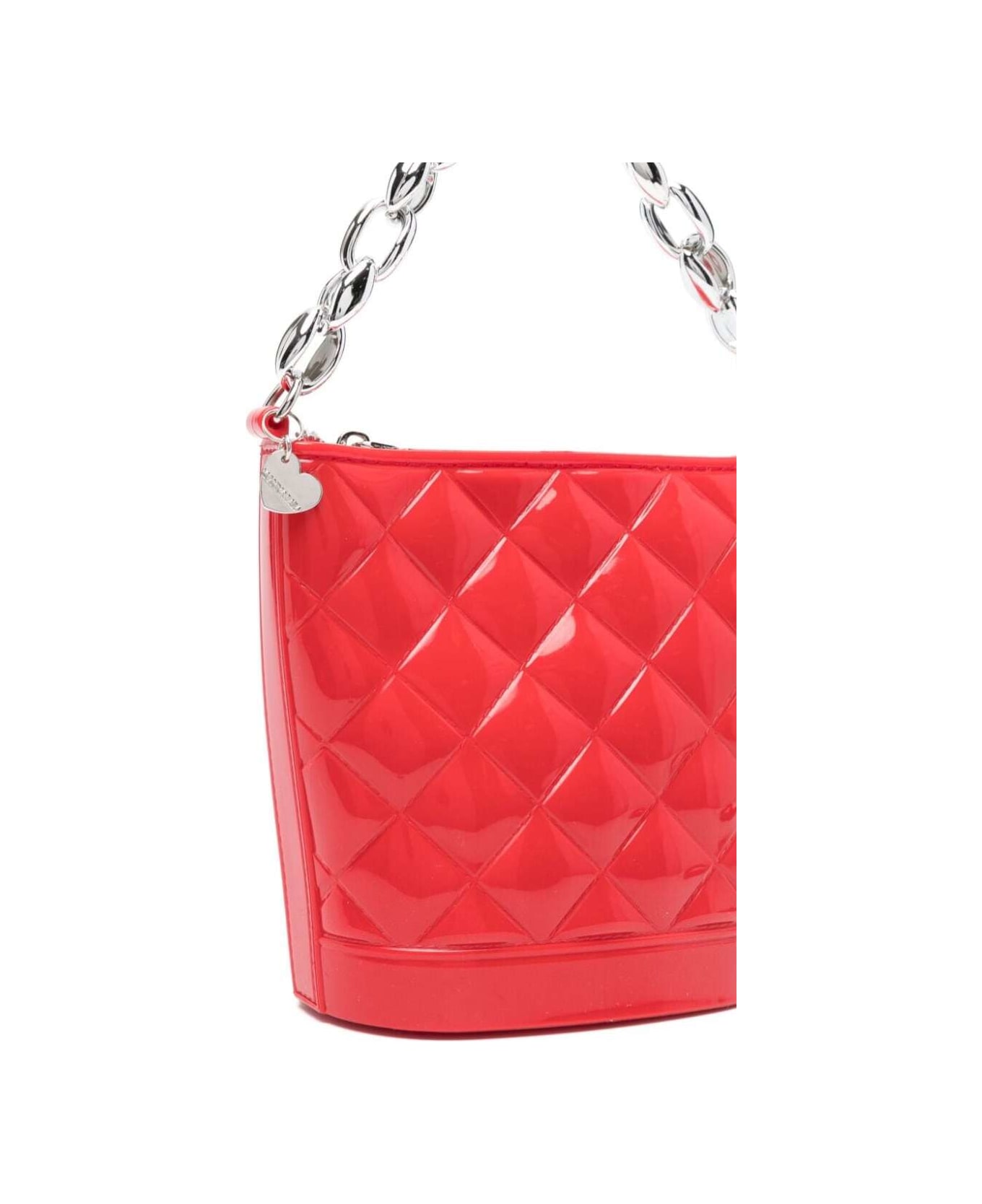 Monnalisa Red Matelassé Bucket Bag In Pvc Girl - Red