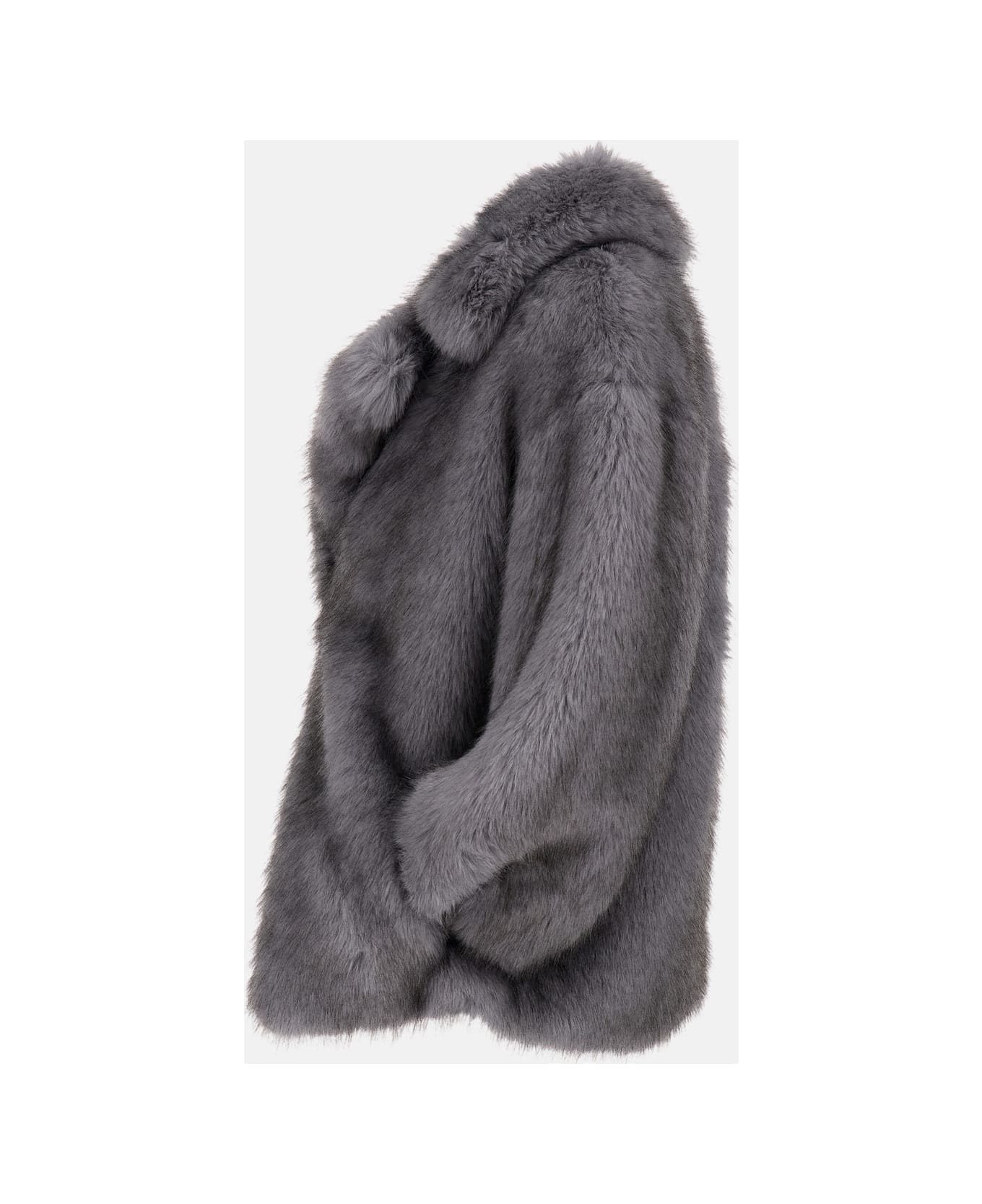 STAND STUDIO Faux Fur Valentina Jacket - Grey