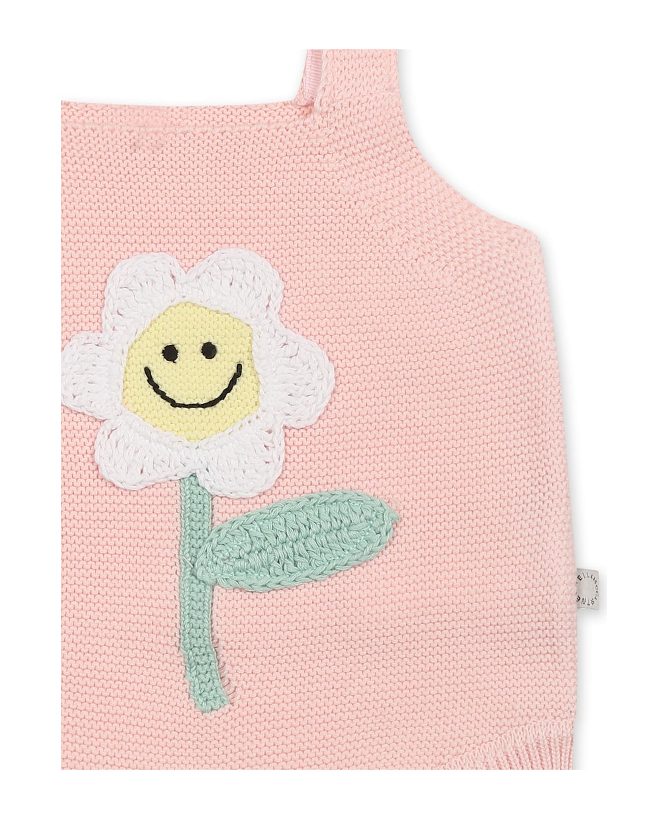 Stella McCartney Kids Pink Body For Baby Girl With Flower - Pink