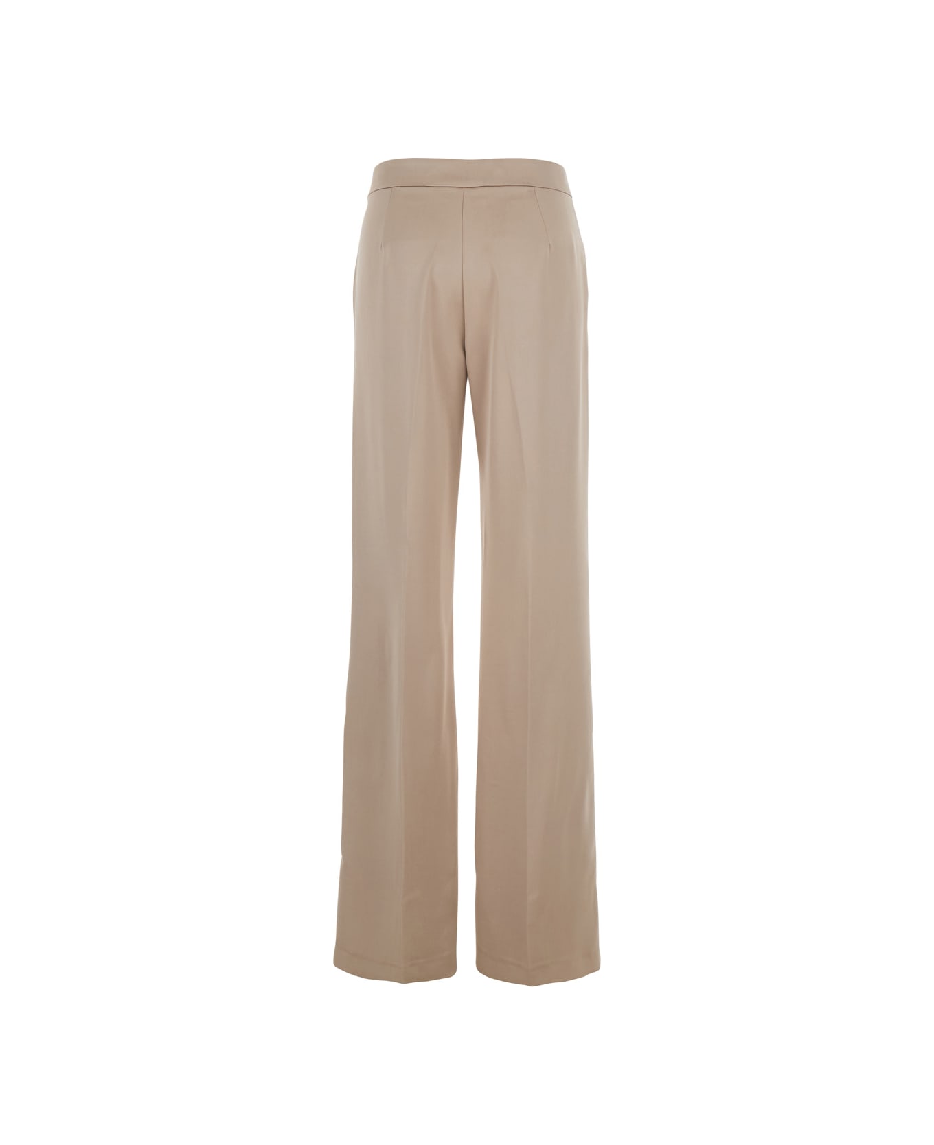 The Andamane Beige Pants With Pences On The Front In Tech Fabric Woman - Beige