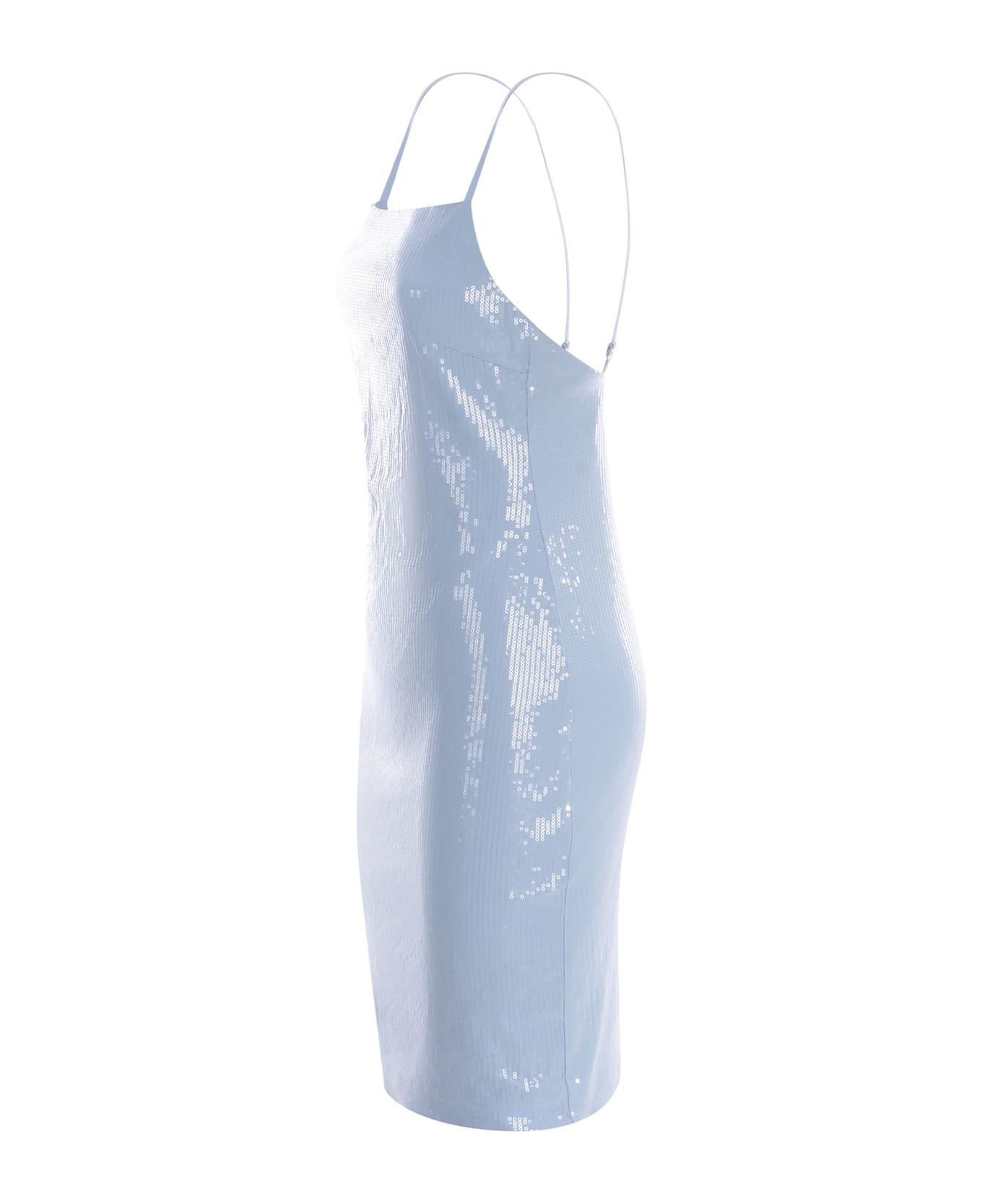 Rotate by Birger Christensen Dress Rotate Made Of Microsequins - Celeste