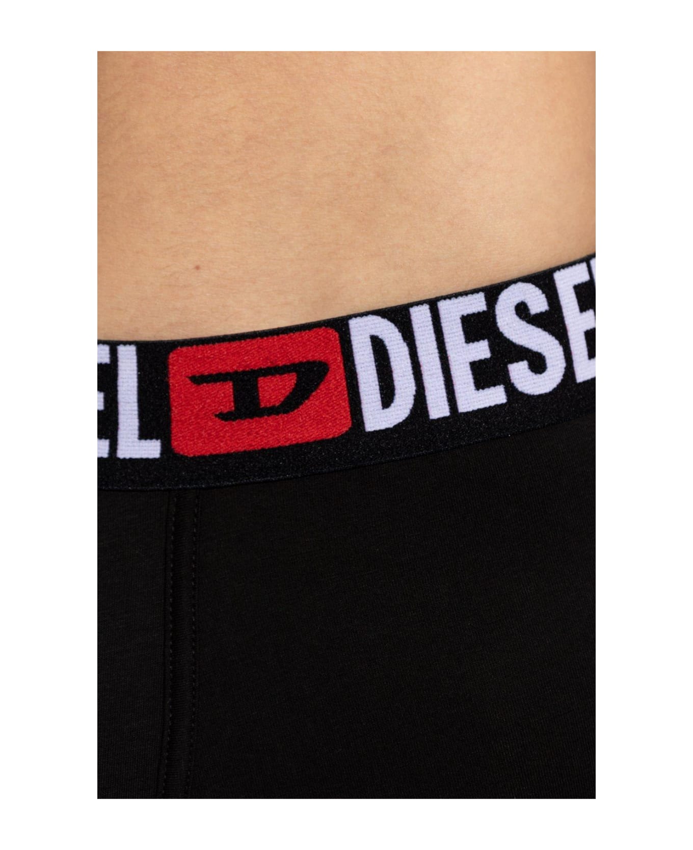 Diesel 3 Pack Logo Waistband Boxers - Black