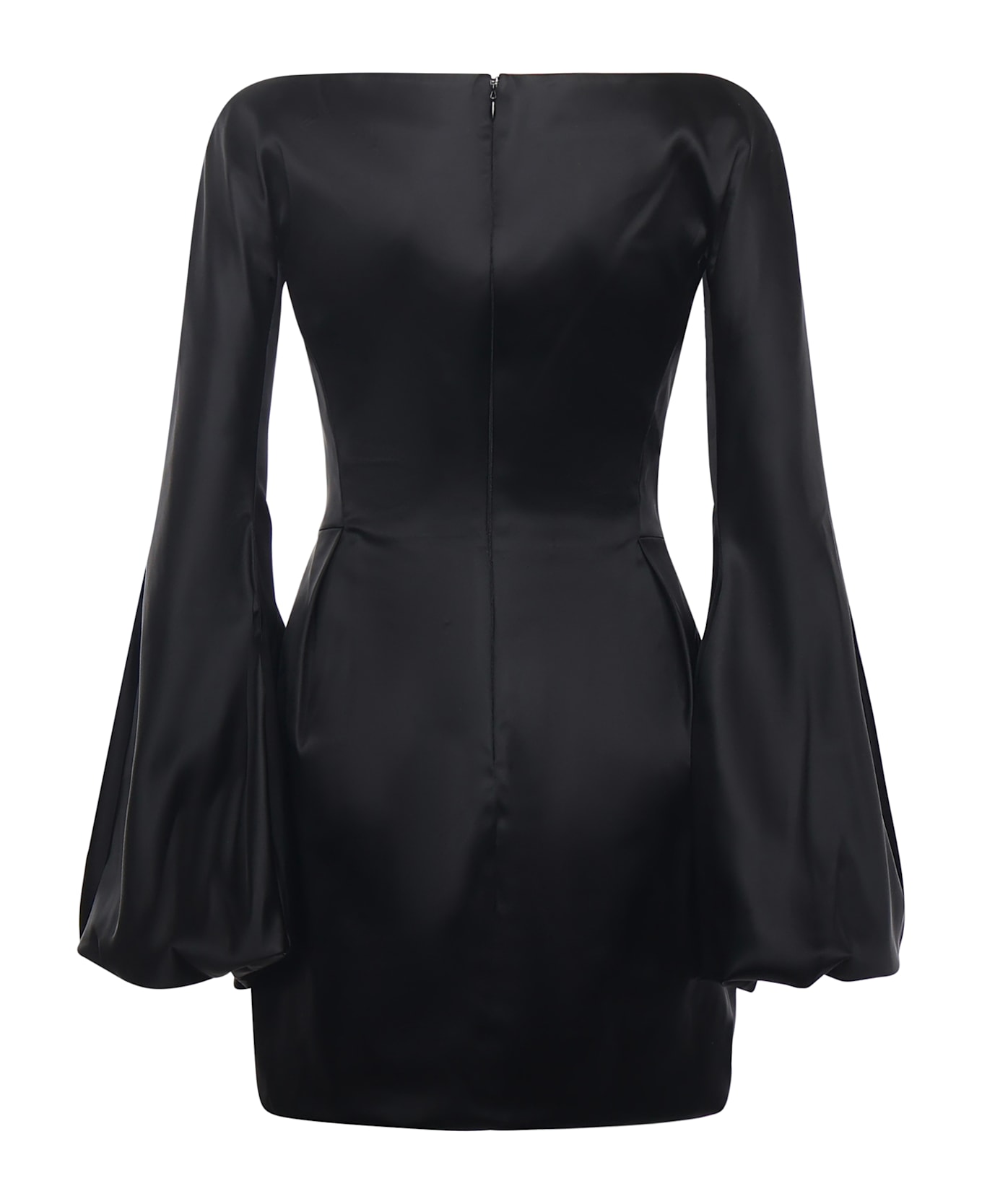 Genny V-neck Mini Dress - Black