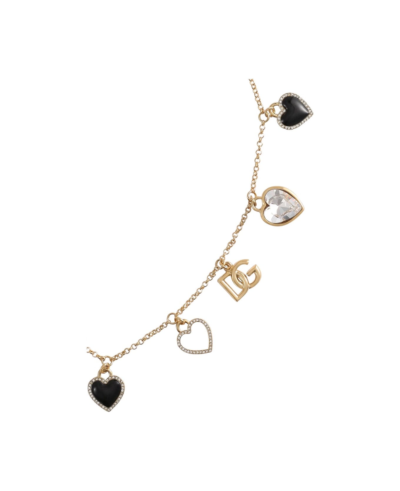 Dolce 
Gabbana "italian Tailoring" Necklace With Hearts - GOLD