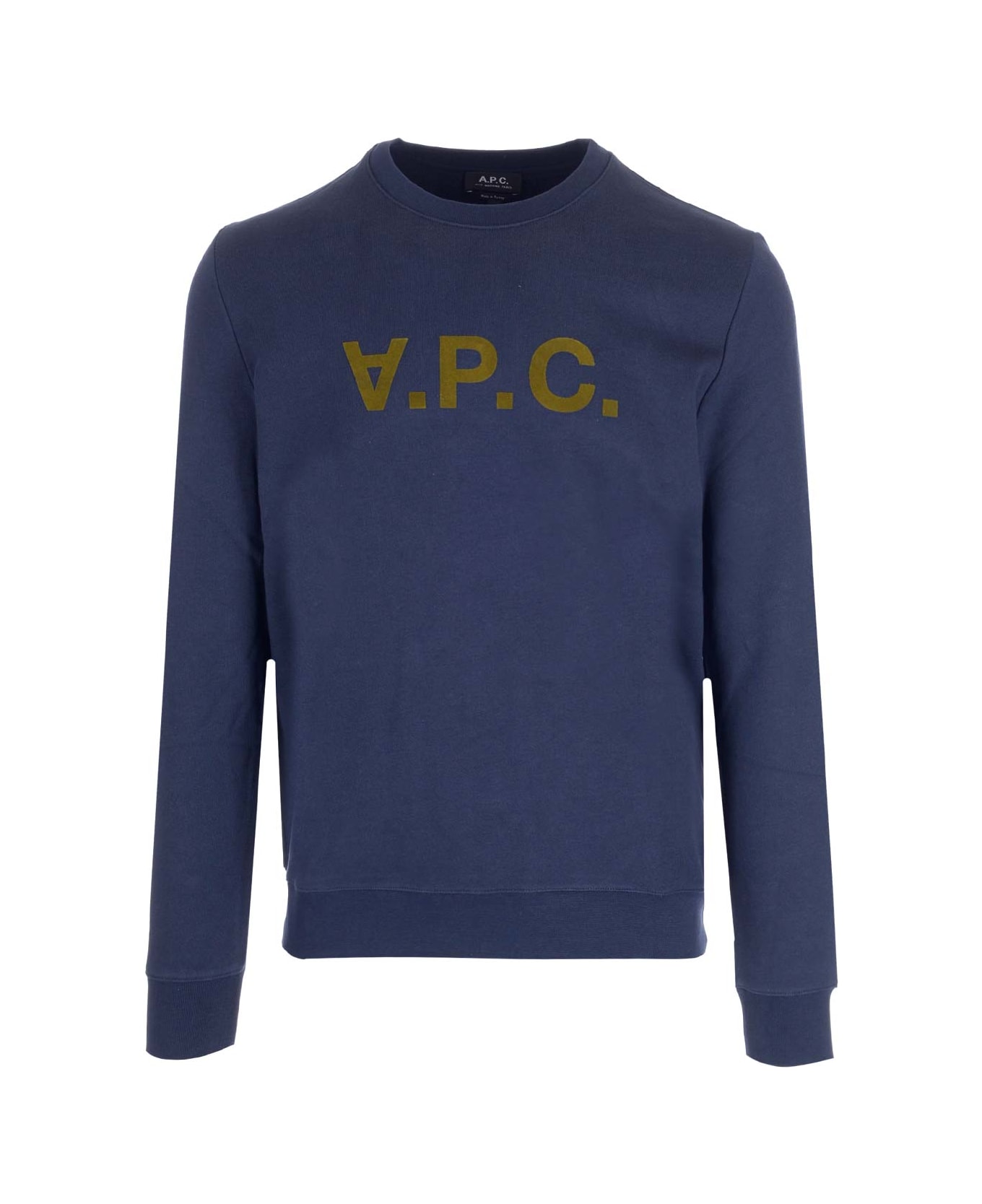 A.P.C. Sweatshirt With V.p.c Logo - Blue フリース