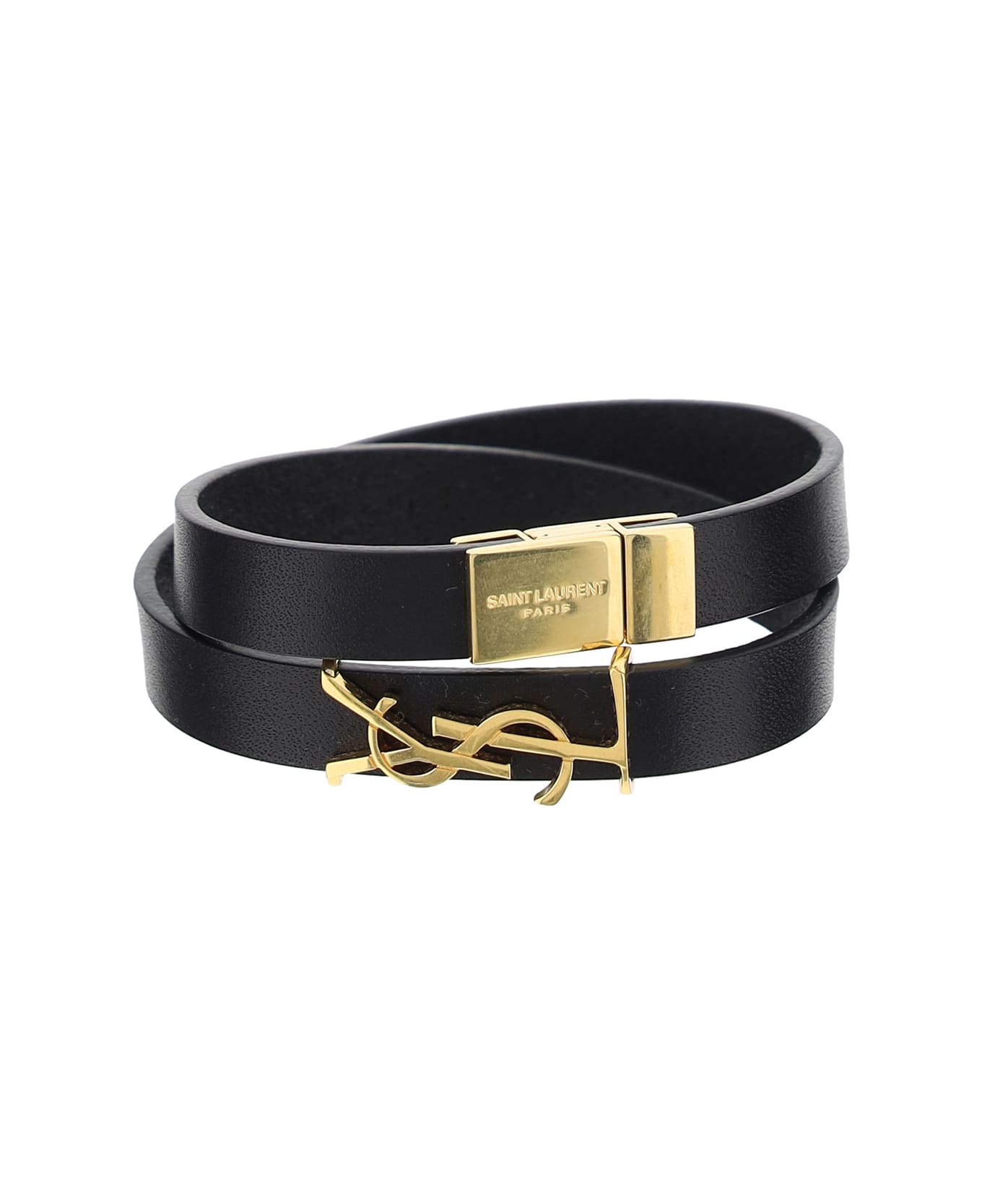 Saint Laurent Opyum Double Wrap Bracelet - Nero