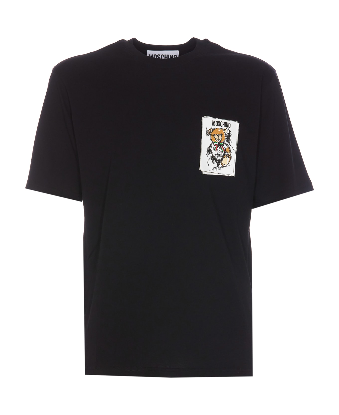 Moschino Drawn Teddy Bear T-shirt - BLACK/WHITE