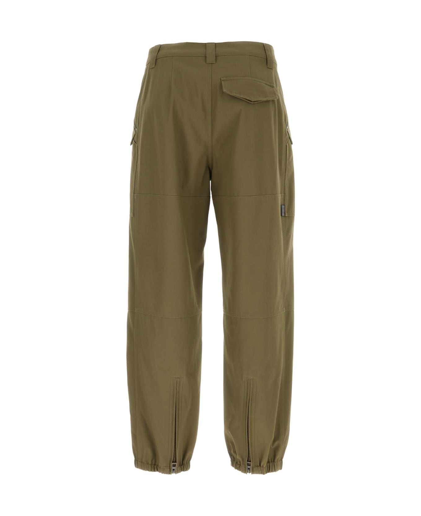 Loewe Army Green Cotton Pant - TEADUSTGLAZE