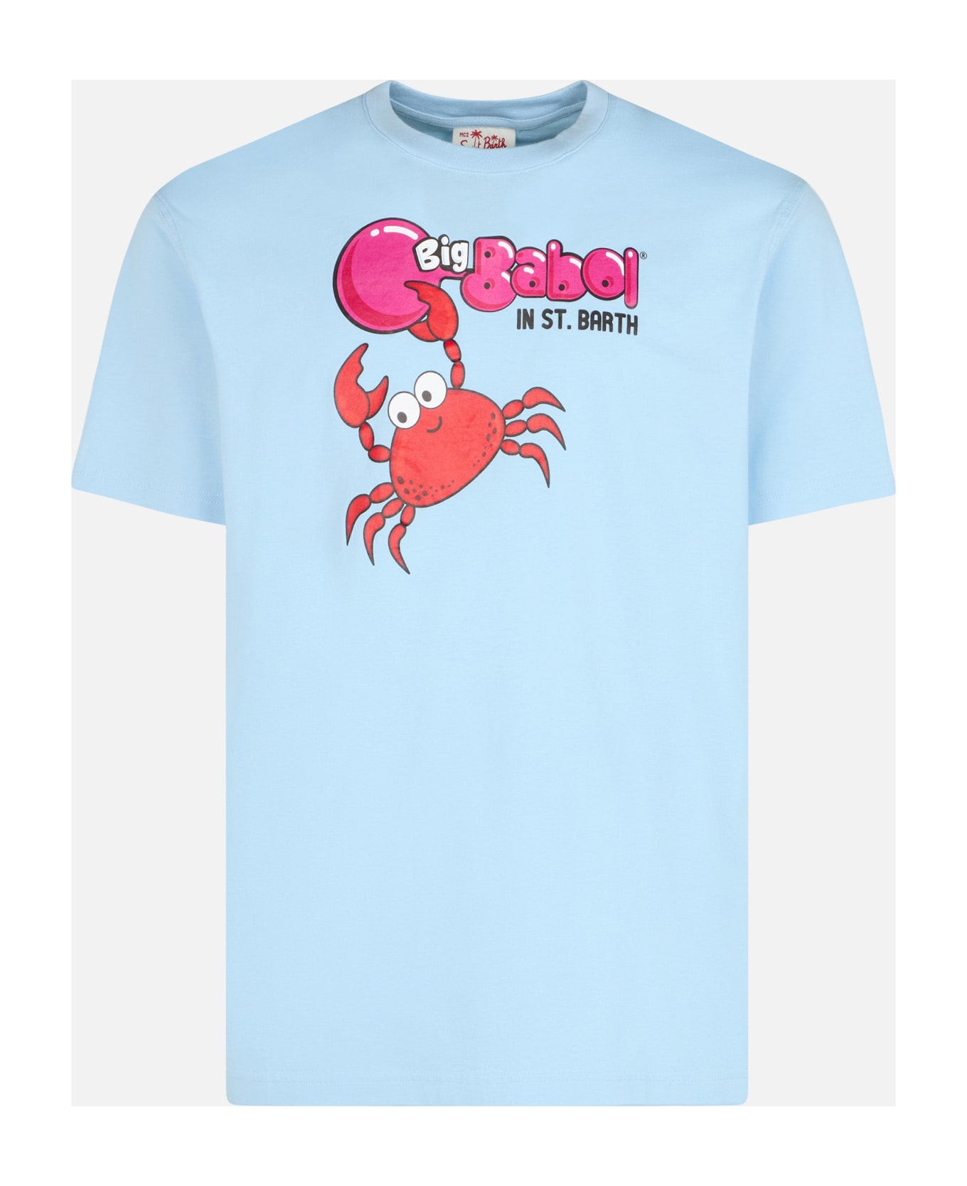 MC2 Saint Barth Man T-shirt With Big Babol Crab Placed Print And Embroidery | Big Babol Special Edition - SKY