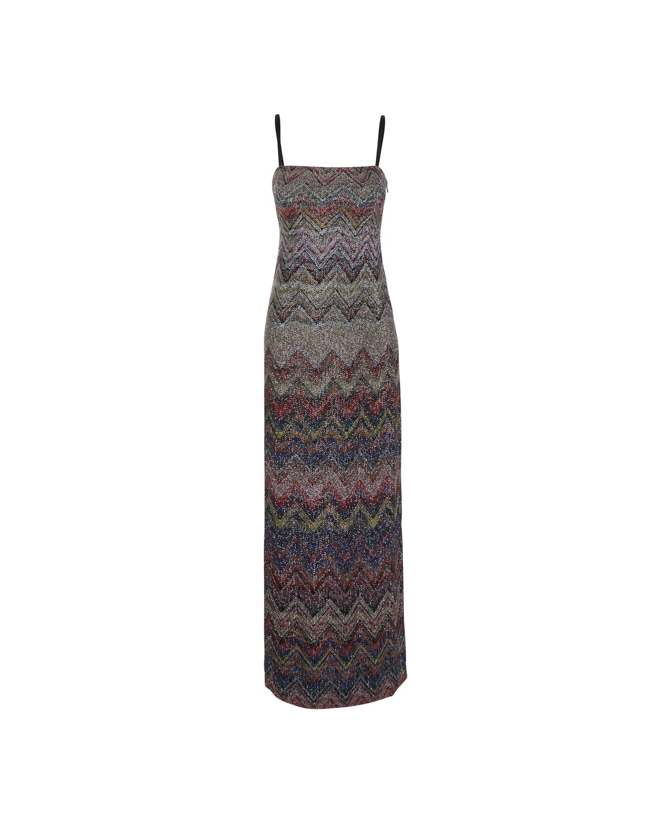 Missoni Multicolor Long Dress With Zigzag Motif In Fabric Woman - Multicolor