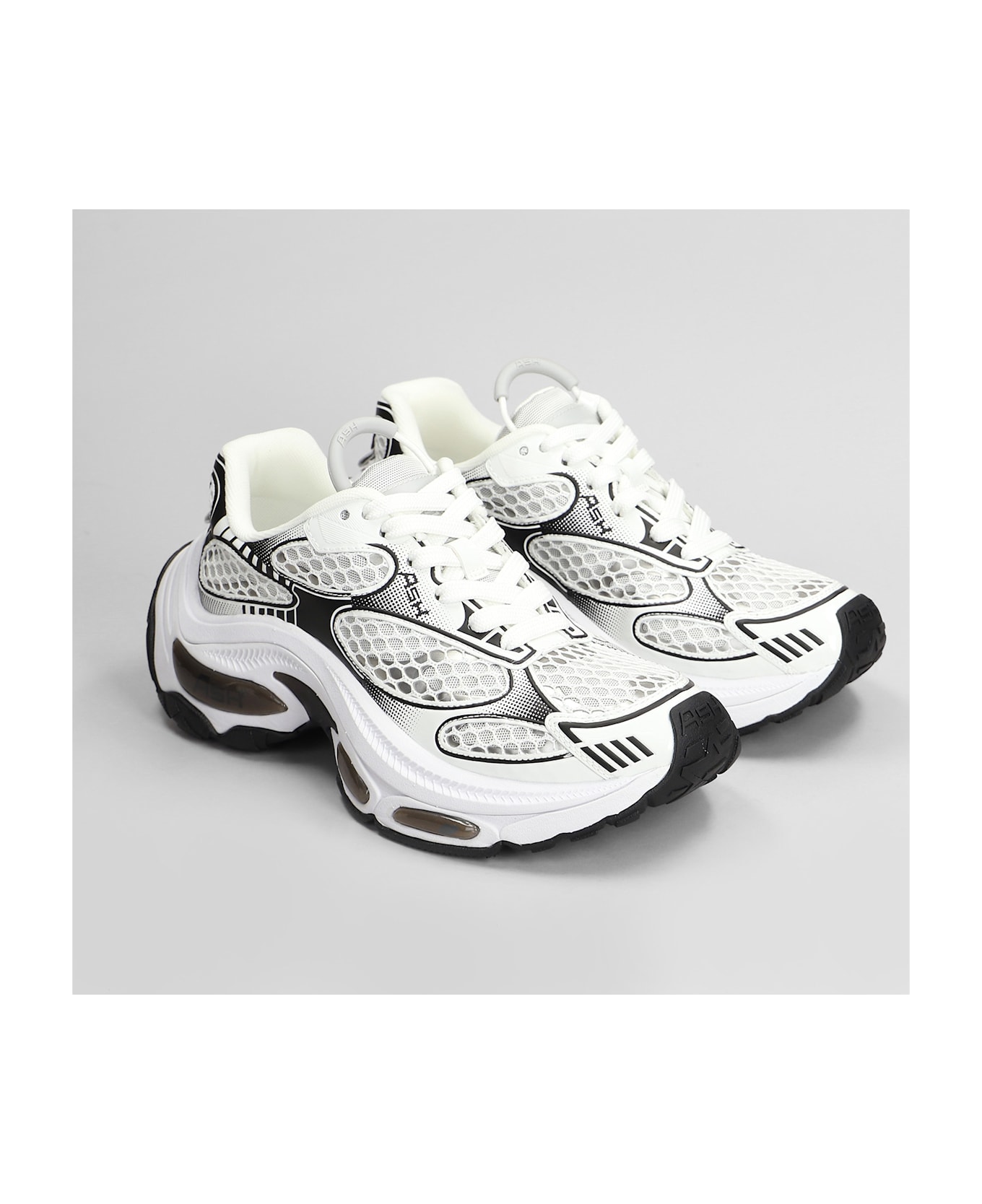 Ash Dragon Sneakers In White Leather And Fabric - white