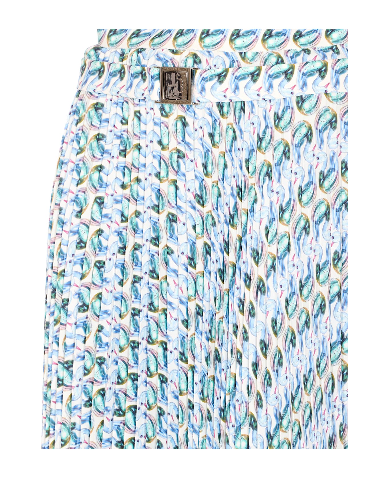Tory Burch Pleated Viscose Skirt - Blue