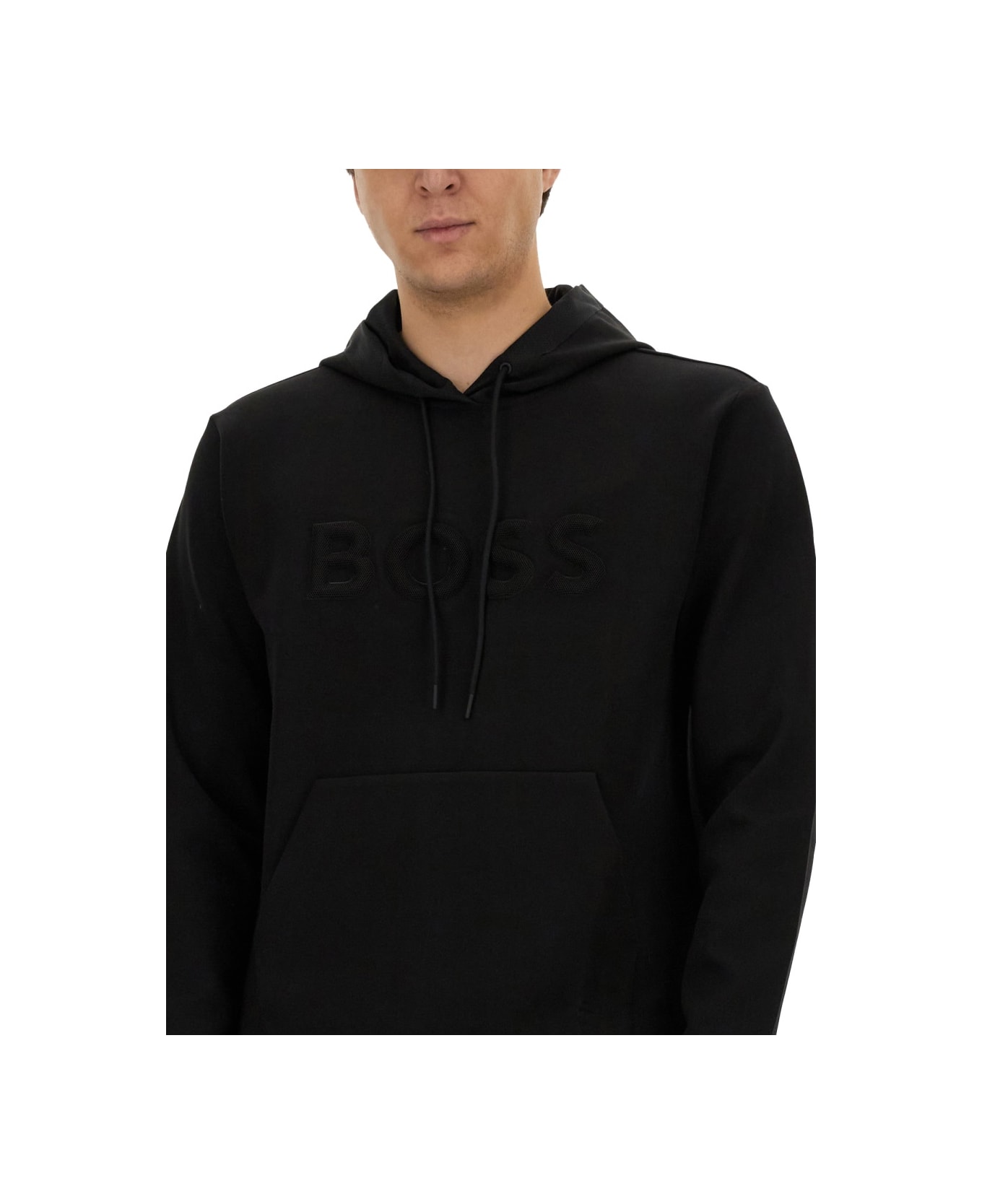 Hugo Boss Sweatshirt With Logo - BLACK