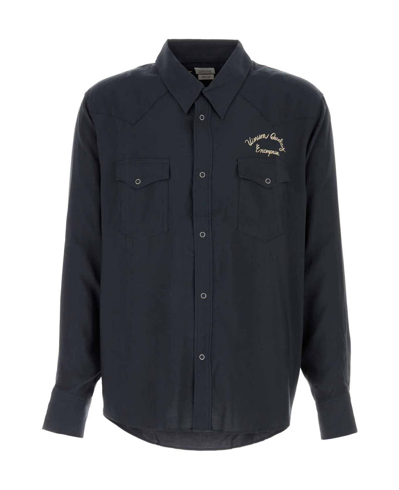 Visvim Slate Rayon Shirt - BLACK