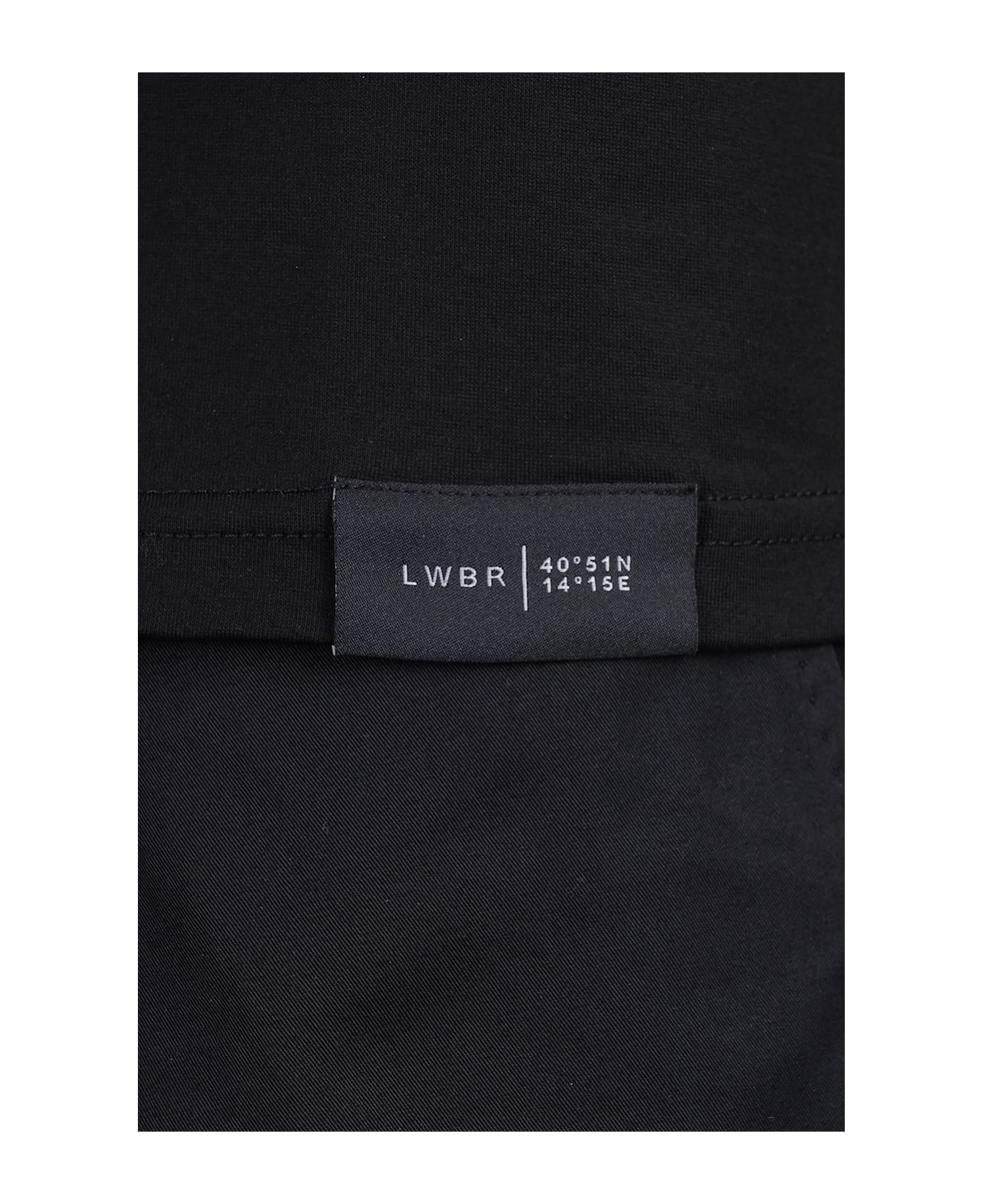 Low Brand B134 Basic T-shirt In Black Cotton - black
