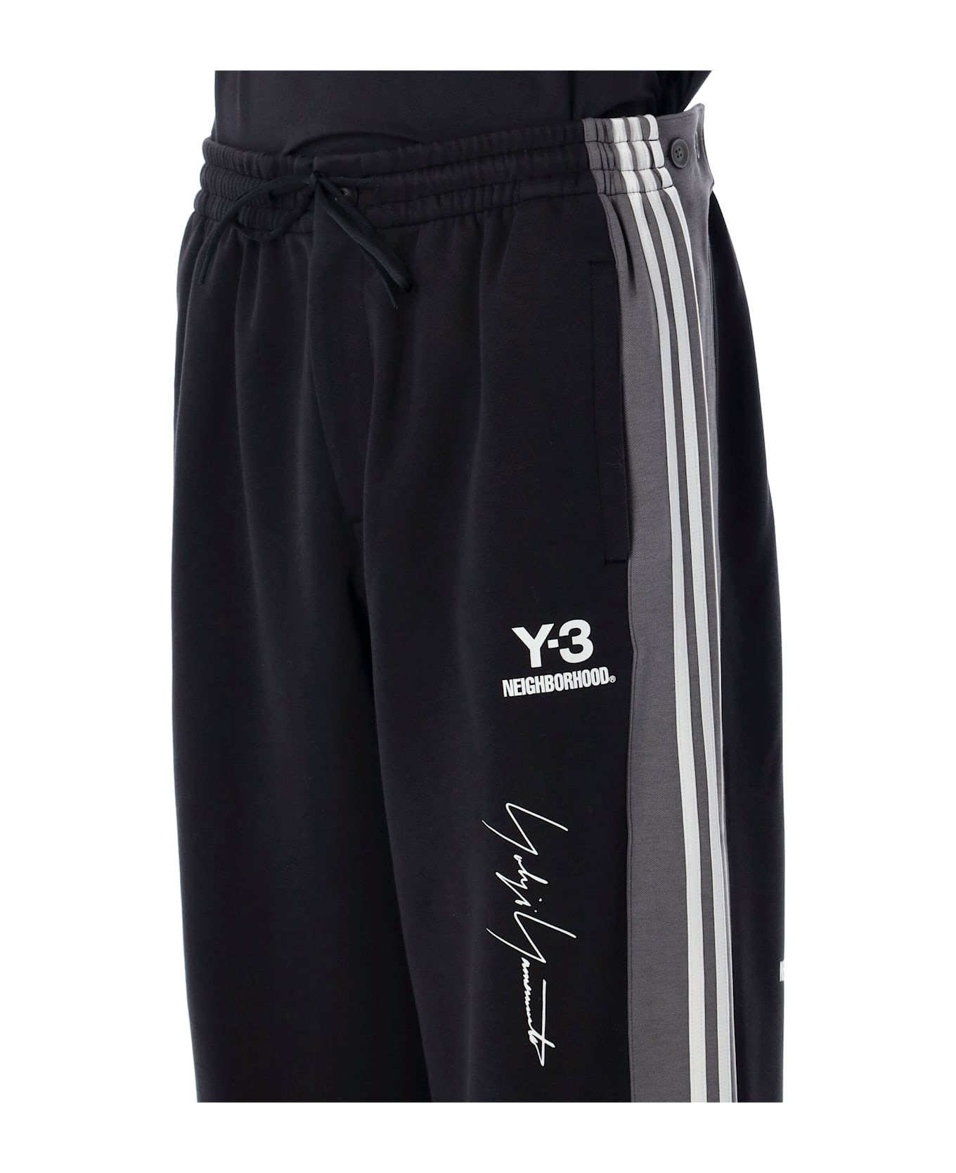 Y-3 Nbhd Wide-leg Layered Training Pants - BLACK