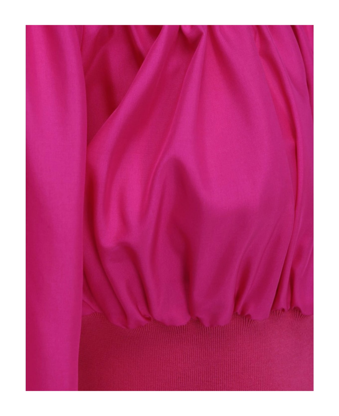 Alexander McQueen Cropped Silk Top - Pink トップス