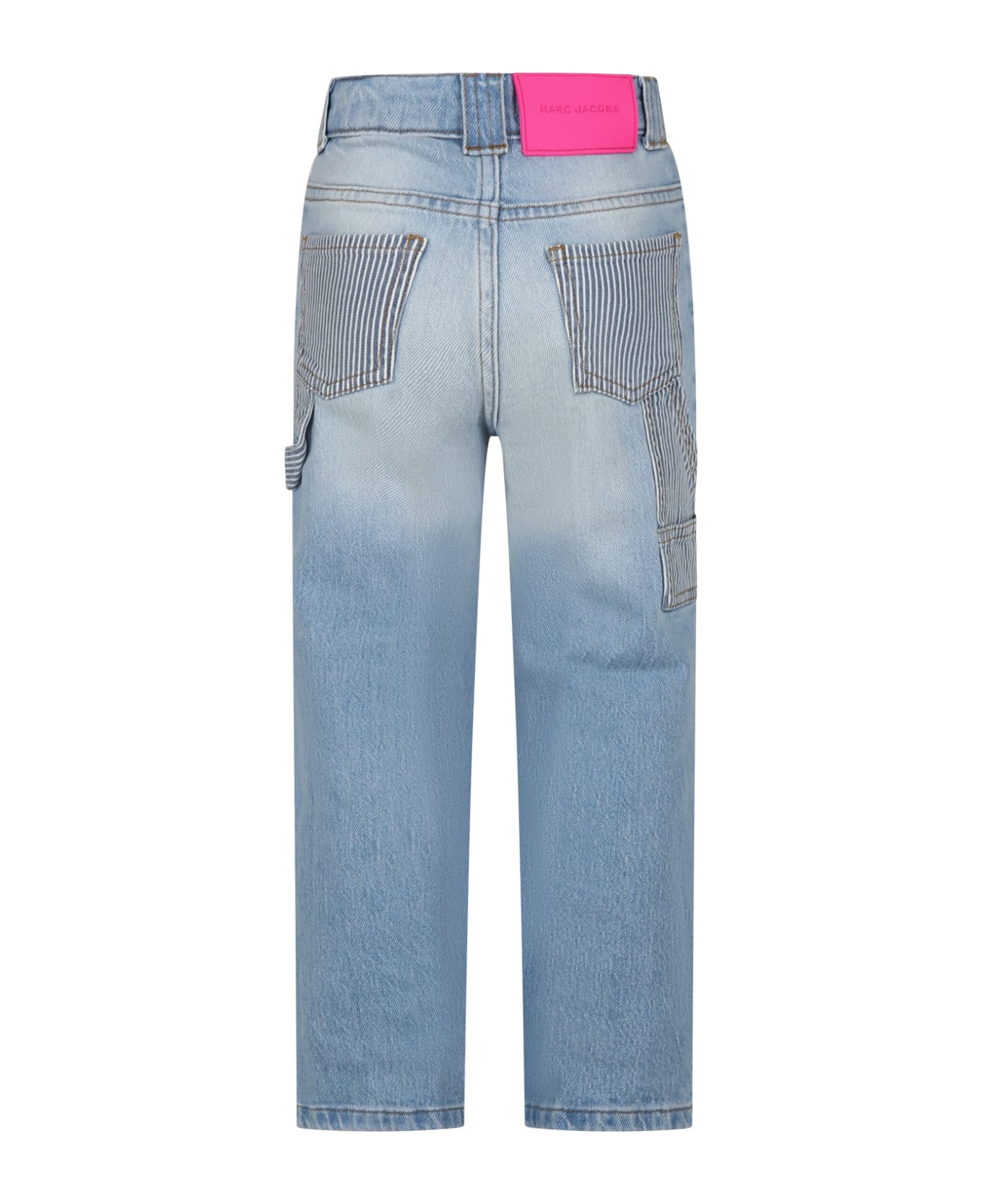 Marc Jacobs Blue Jeans For Girl With Logo - Denim