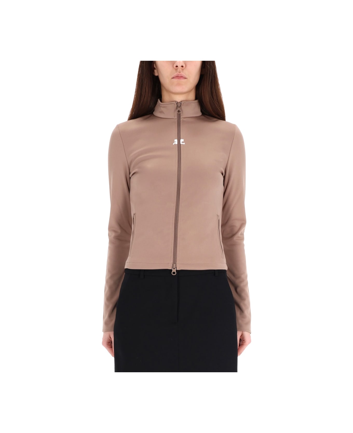 Courrèges "biker" Jacket - BROWN