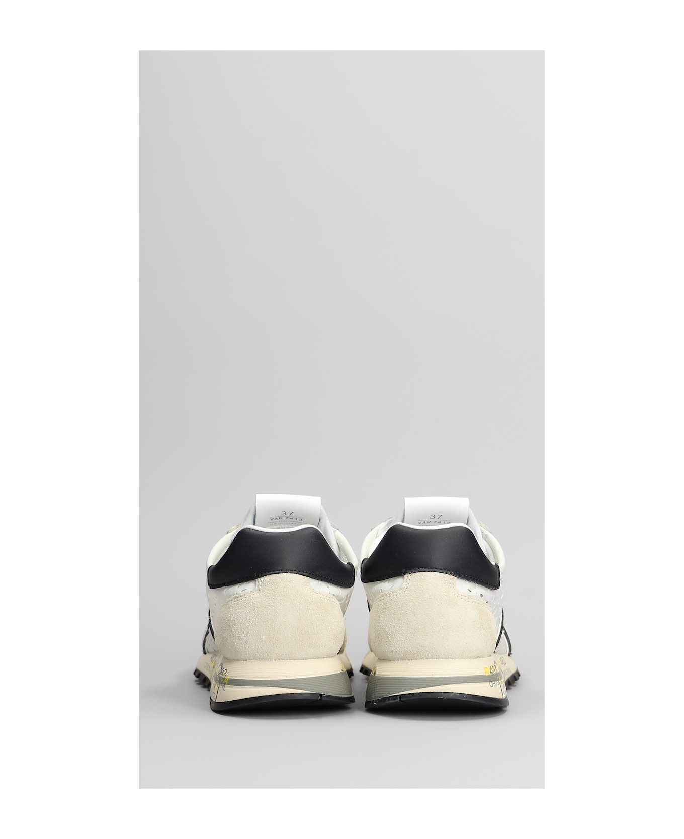 Premiata Lucy Sneakers In White Suede And Fabric - white