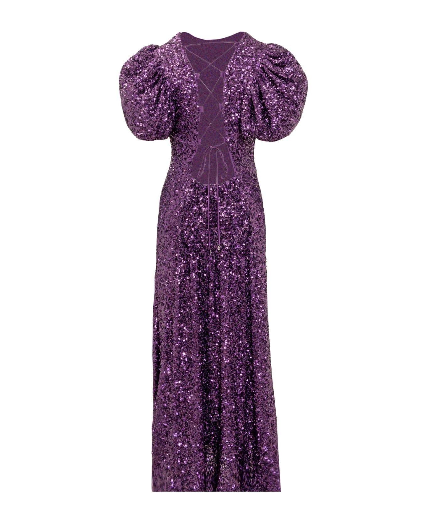 Rotate by Birger Christensen Sequins Puff Dress - Violet