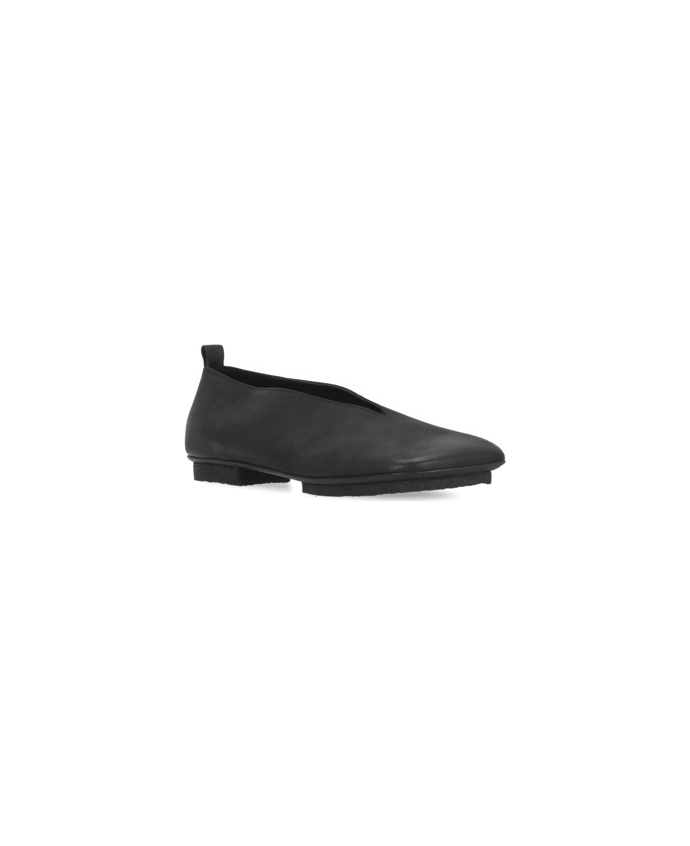Uma Wang Leather Ballet Shoes - Black フラットシューズ