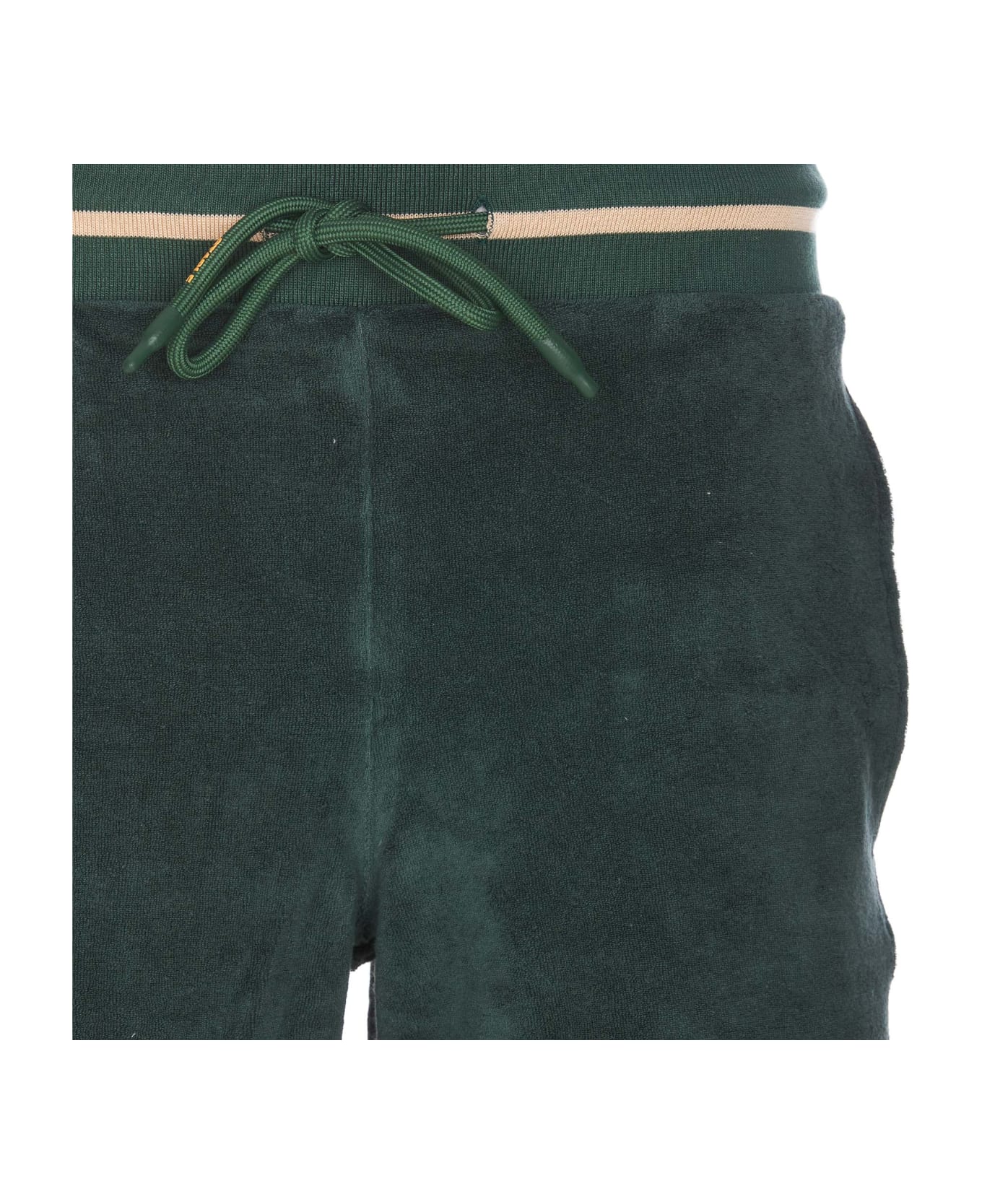Autry Bermuda Shorts With Drawstring And Staple X Logo Detail In Jersey Man - Green ショートパンツ