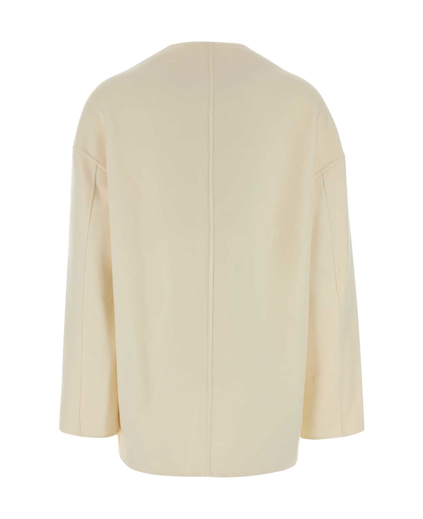 Loulou Studio Ivory Flannel Dunne Jacket - IVORY
