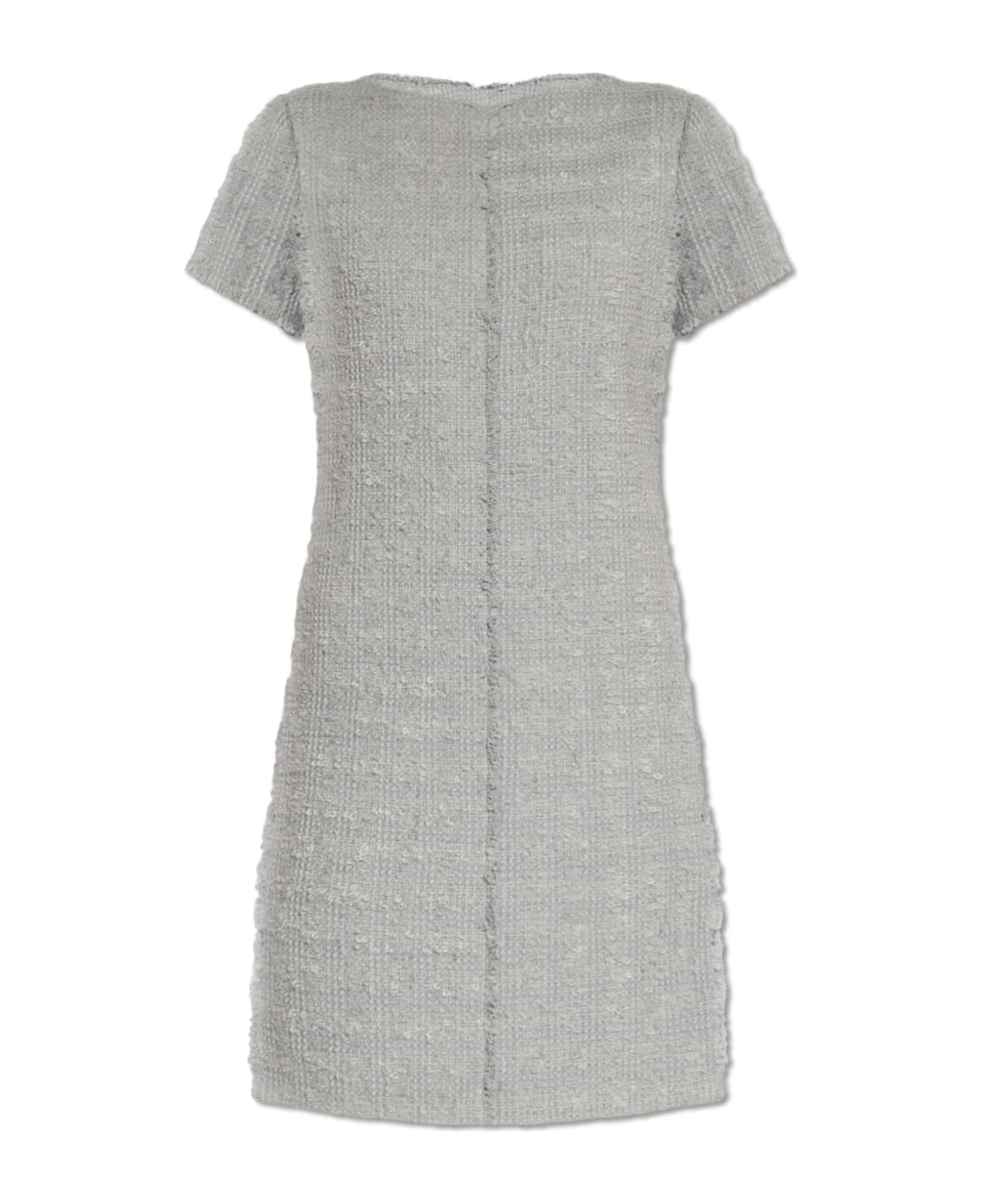 Gucci Tweed Dress With Belt - Clear Blue