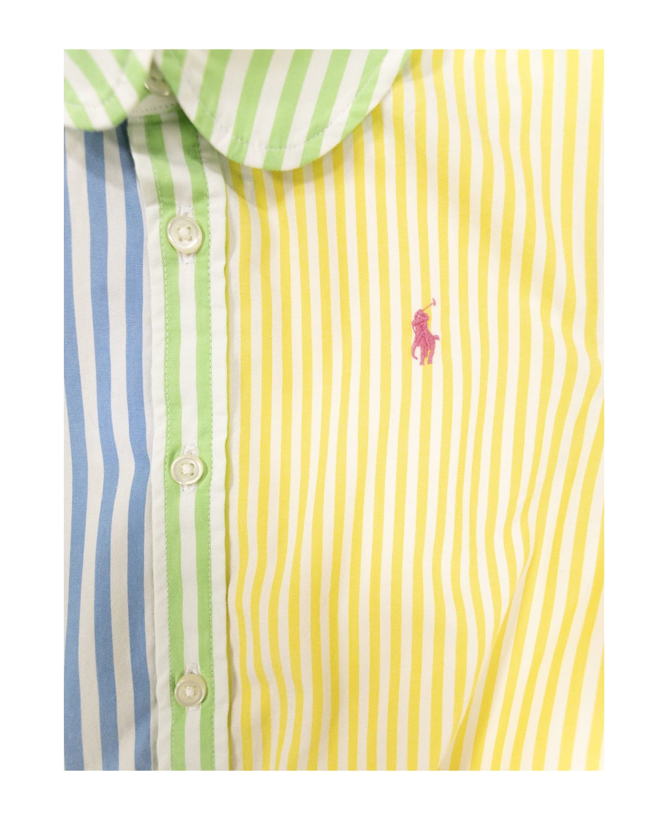 Polo Ralph Lauren Chemisier Striped Cotton Patchwork - Multicolor