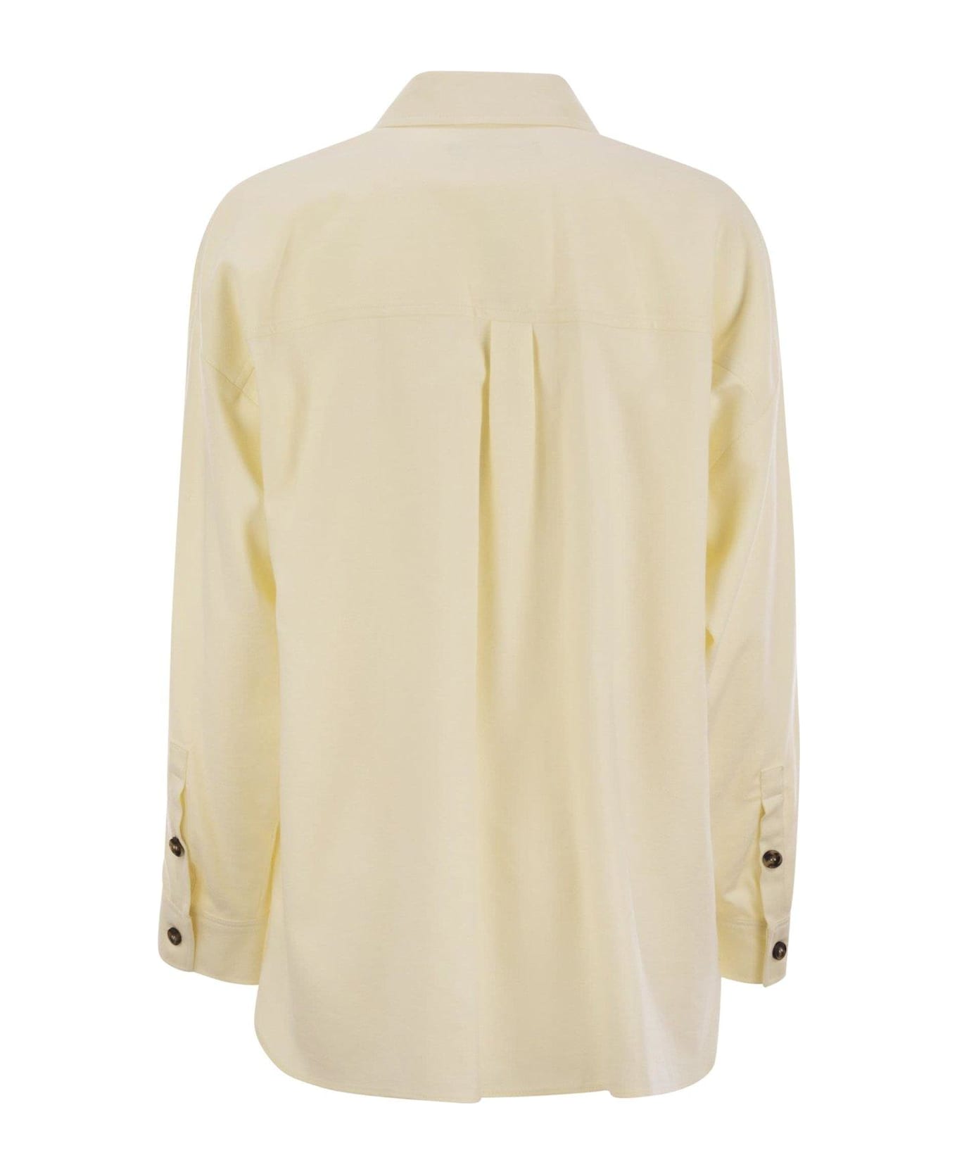 Weekend Max Mara Oversized Buttoned Long-sleeved Shirt - Ecru