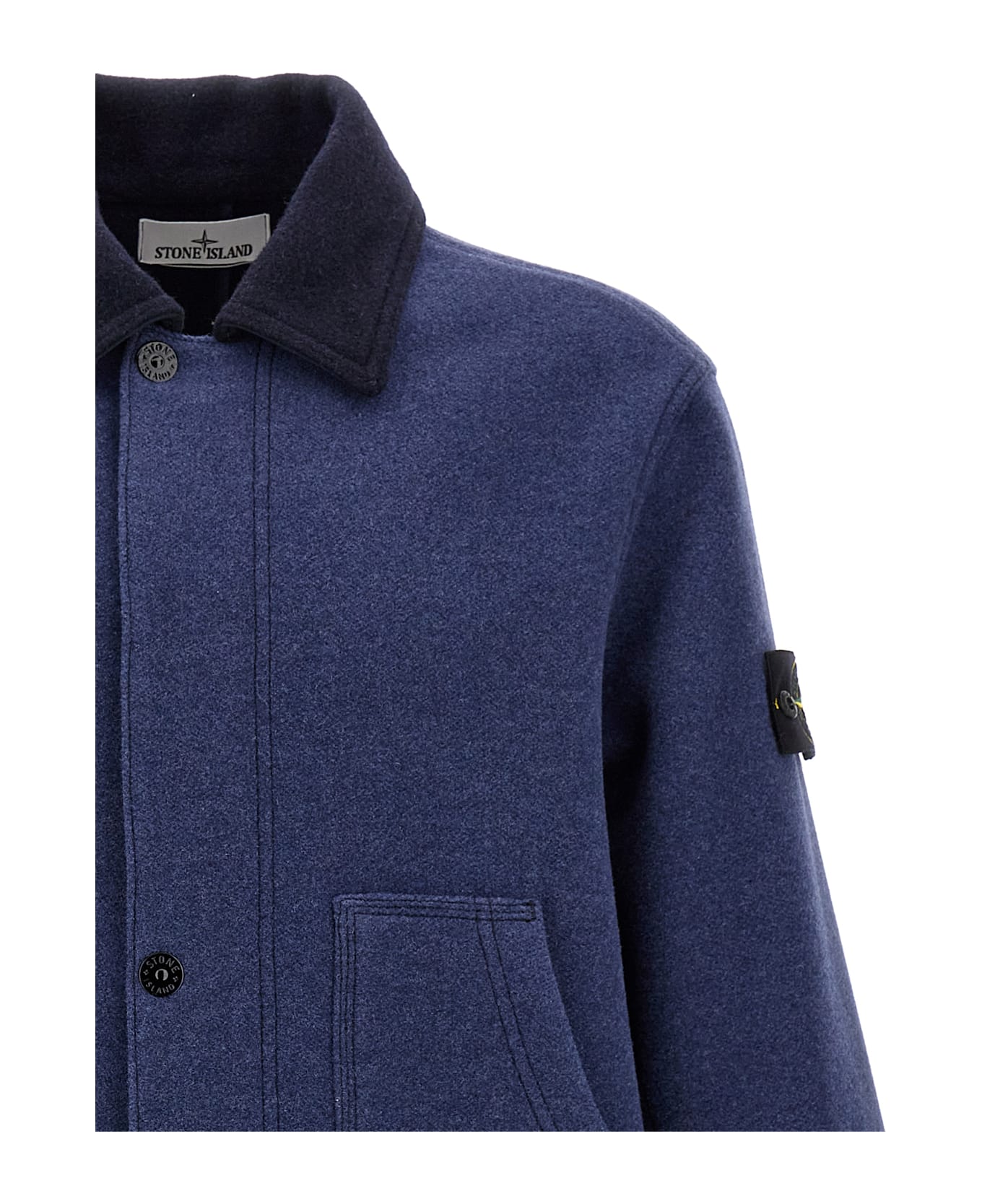 Stone Island 'panno Double' Jacket - Blue