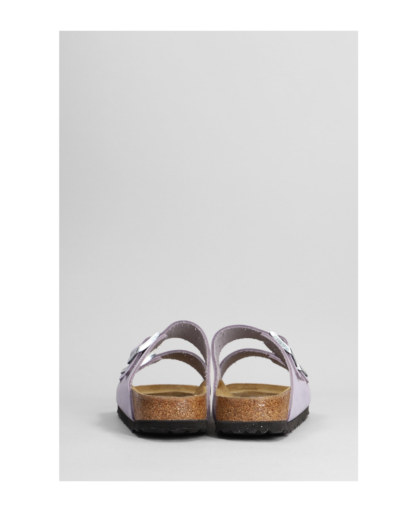 Birkenstock Arizona Sfb Flats In Viola Leather - Viola