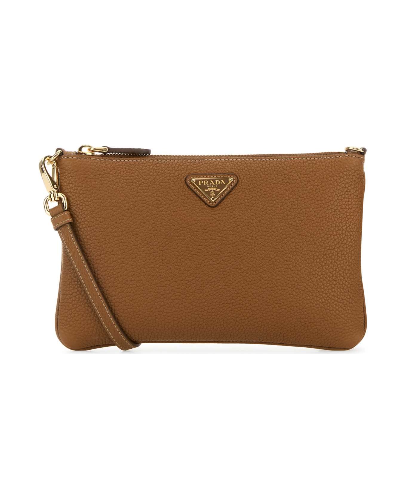 Prada Caramel Leather Crossbody Bag - CARAMEL 0