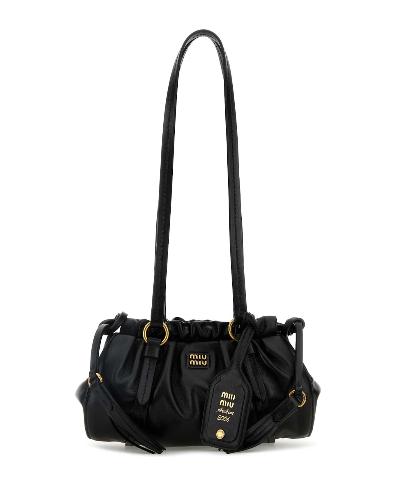 Miu Miu Black Nappa Leather Mini Joie Shoulder Bag - NERO