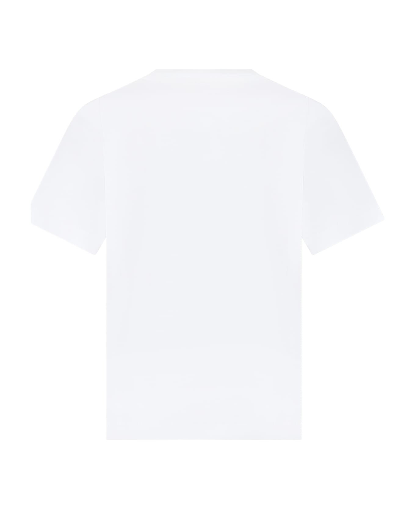 Stella McCartney Kids White T-shirt For Boy With Toast Print - White