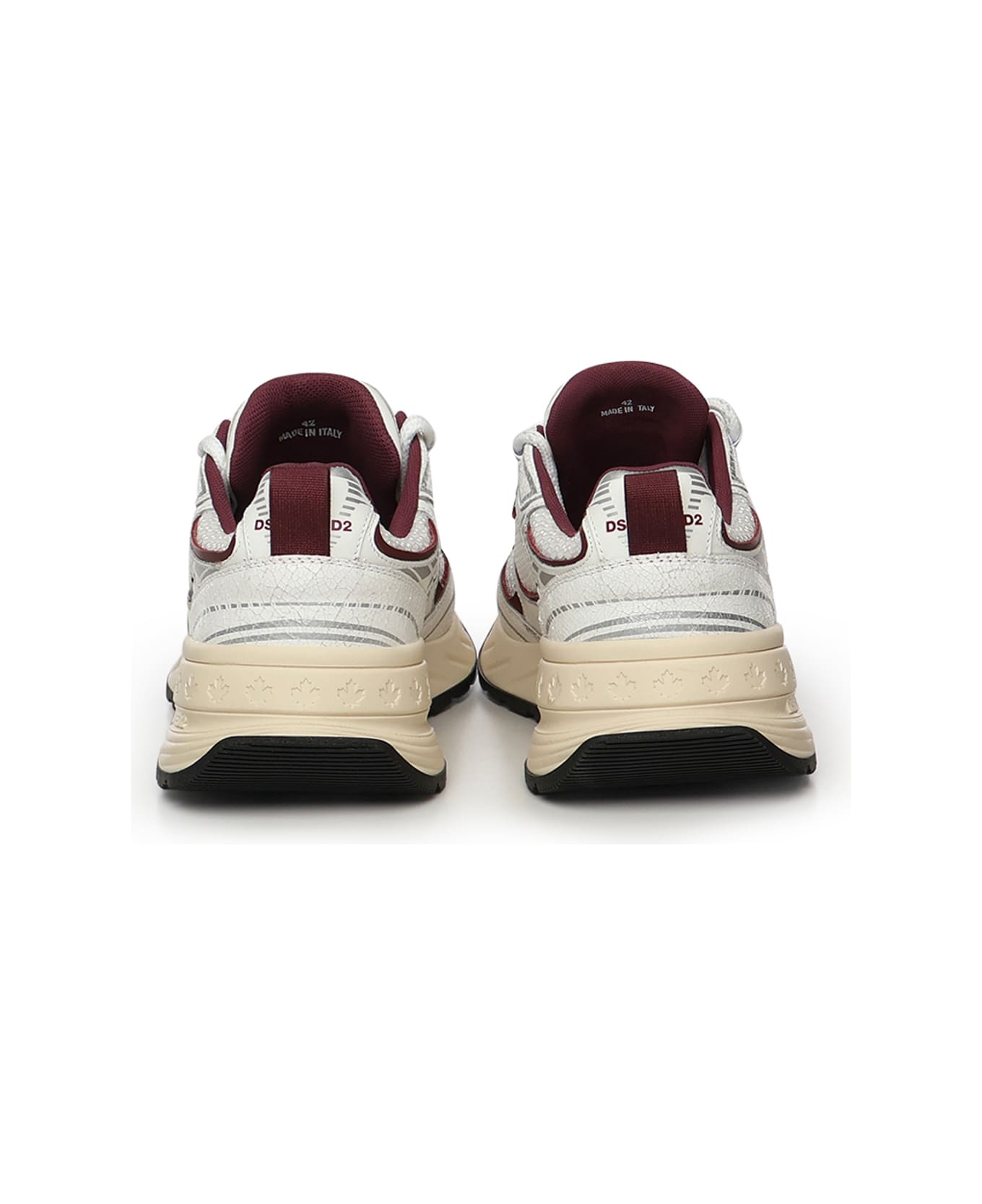Dsquared2 Sprinter Sneakers - White/burgundy
