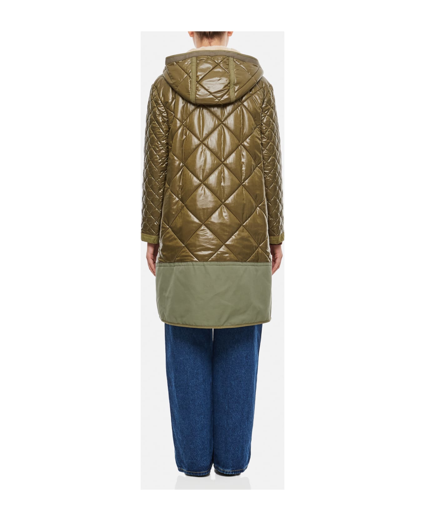 Fay Military 70's Quilted Parka Coat Fay - MILITARY GREEN
