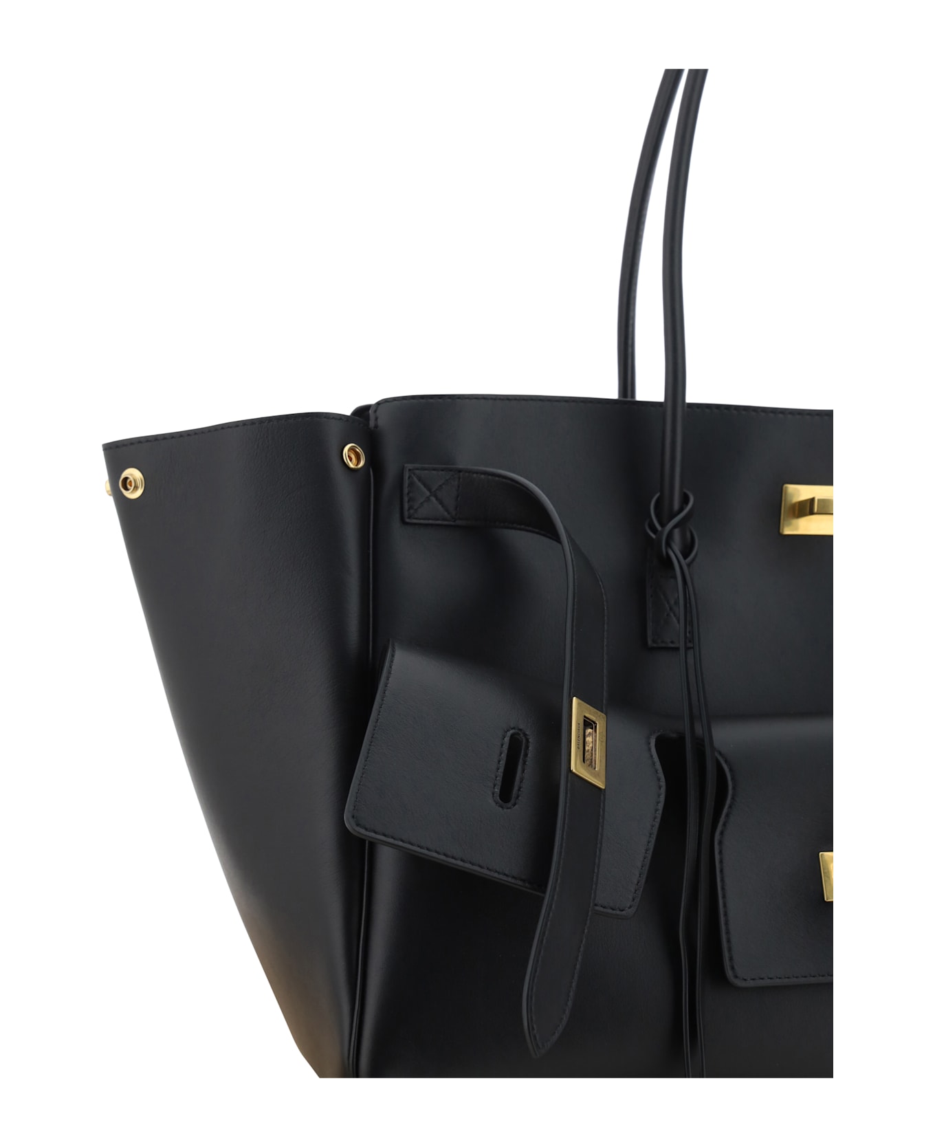 Balenciaga Carry All Bel Air Media Shoulder Bag - Black