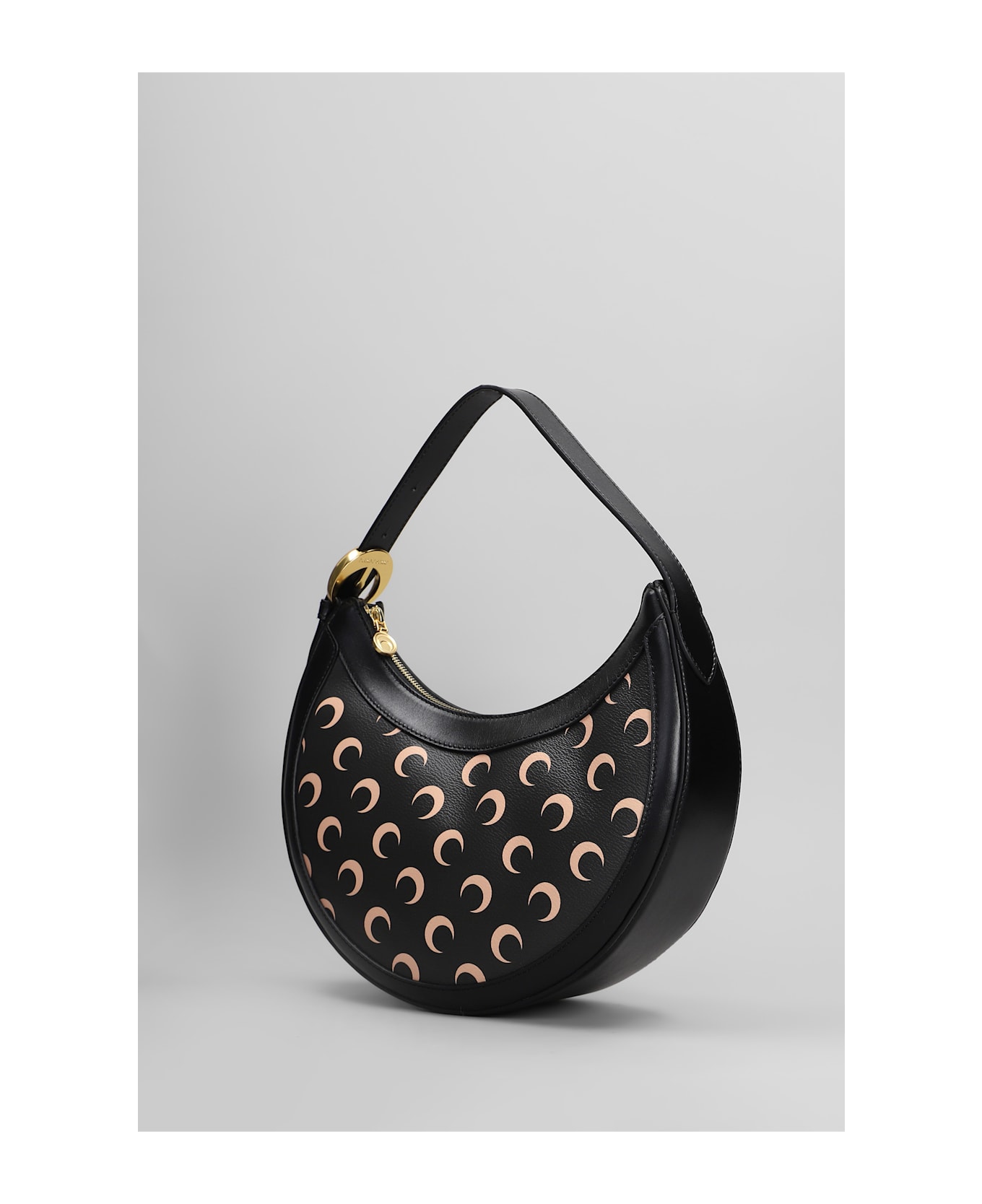 Marine Serre Shoulder Bag In Black Polyuretan - black